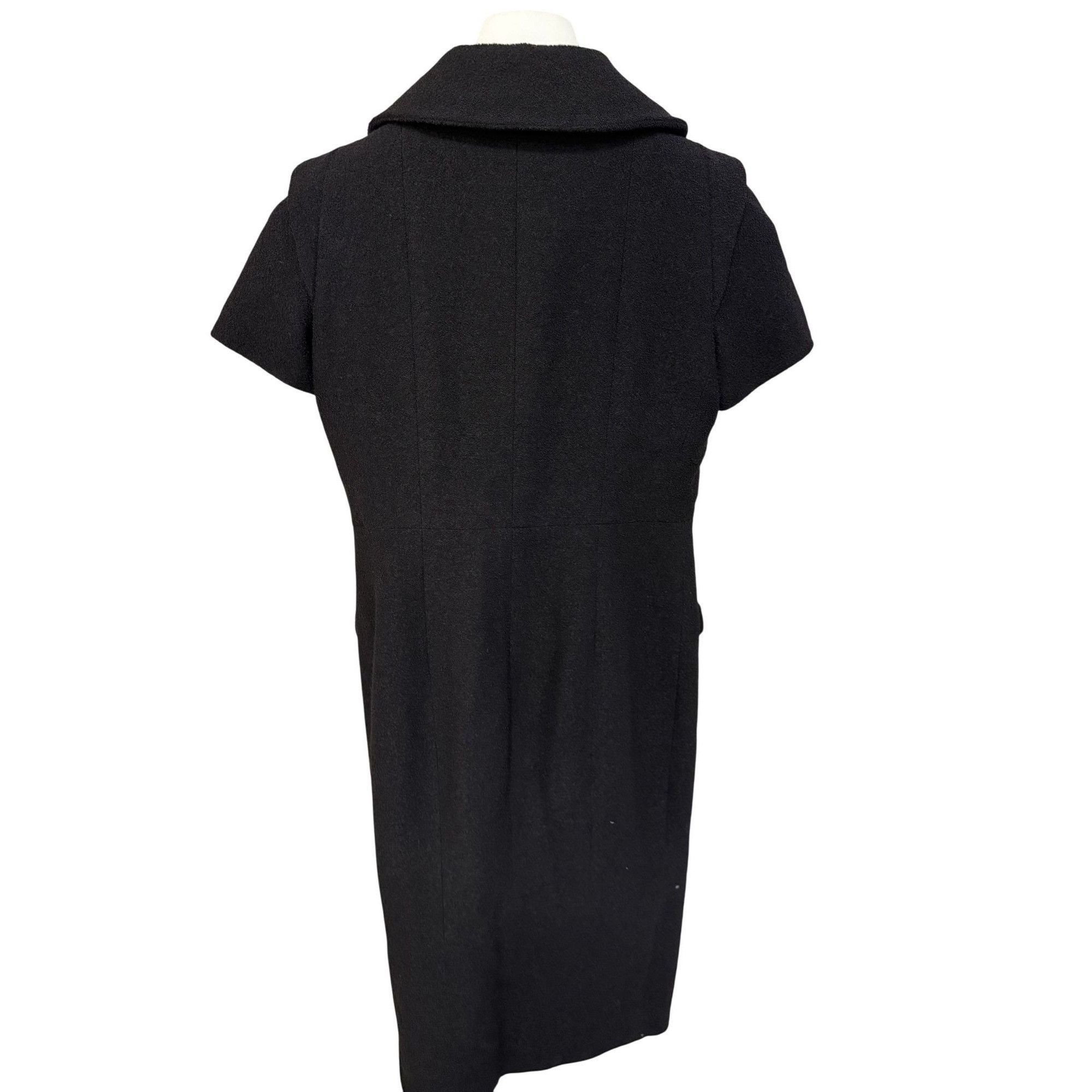 Chanel Chanel Black Short-Sleeve Button-Down Midi Dress With Peter Size S / US 4 / IT 40 - 2 Thumbnail