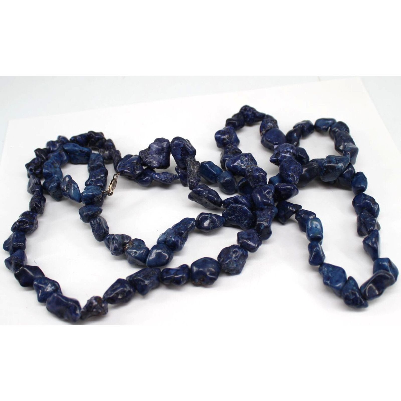 Other 56" Strand Lapis Rock Statement Necklace Multi Style Wrap Size ONE SIZE - 4 Thumbnail