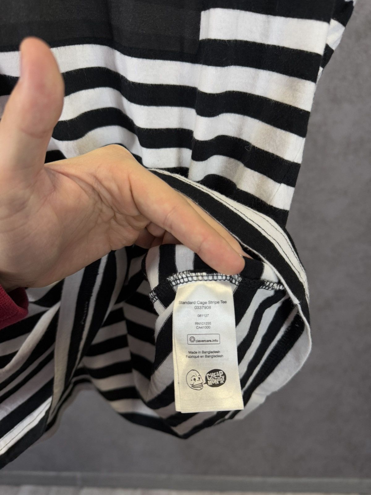 Cheap Monday × Designer Cheap Monday designer big center logo striped tee Size US M / EU 48-50 / 2 - 6 Thumbnail