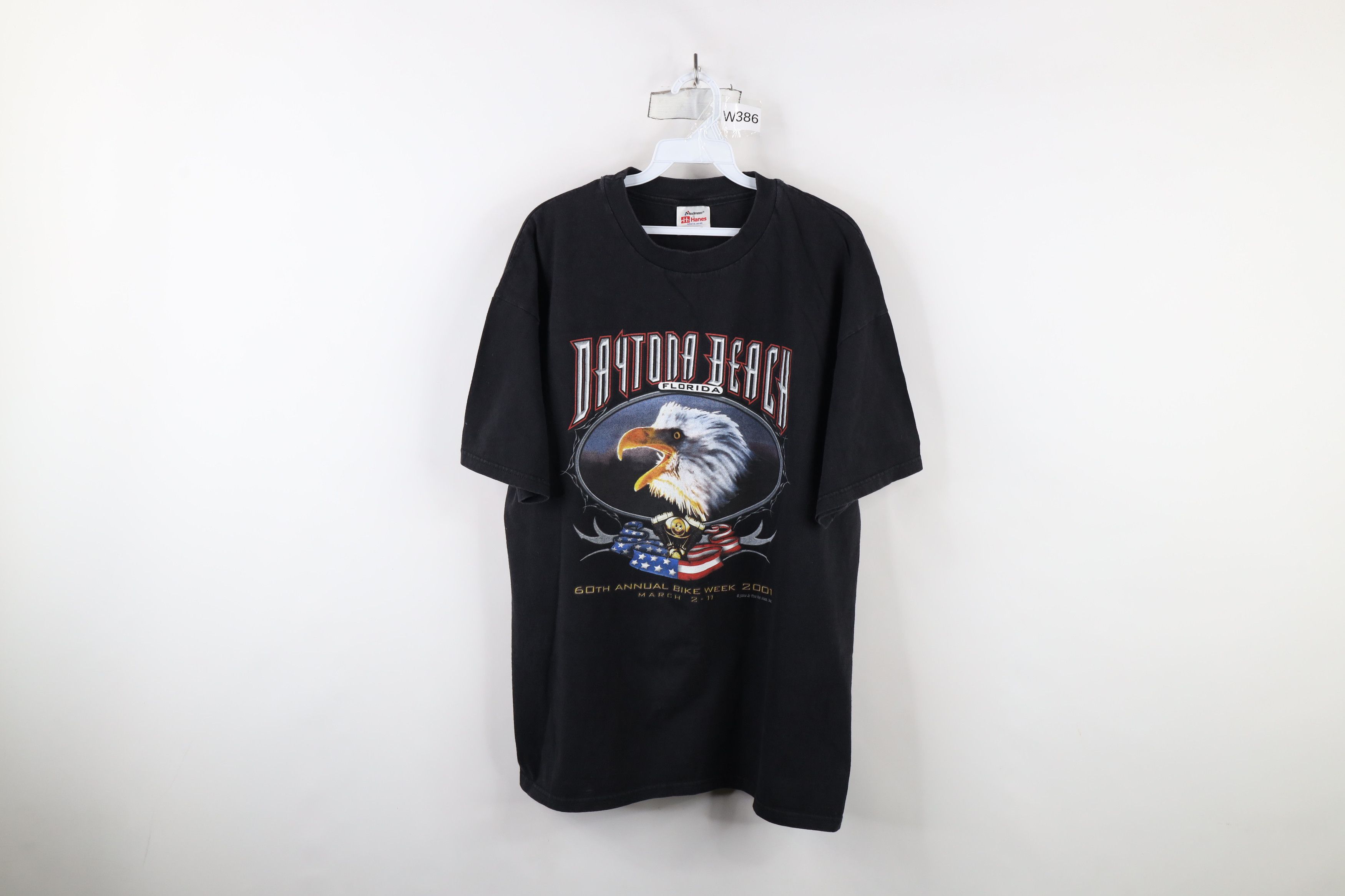 Vintage Vintage Y2K 2001 Beach Bike Week Eagle Tribal T-Shirt Black Size US XL / EU 56 / 4 - 1 Thumbnail