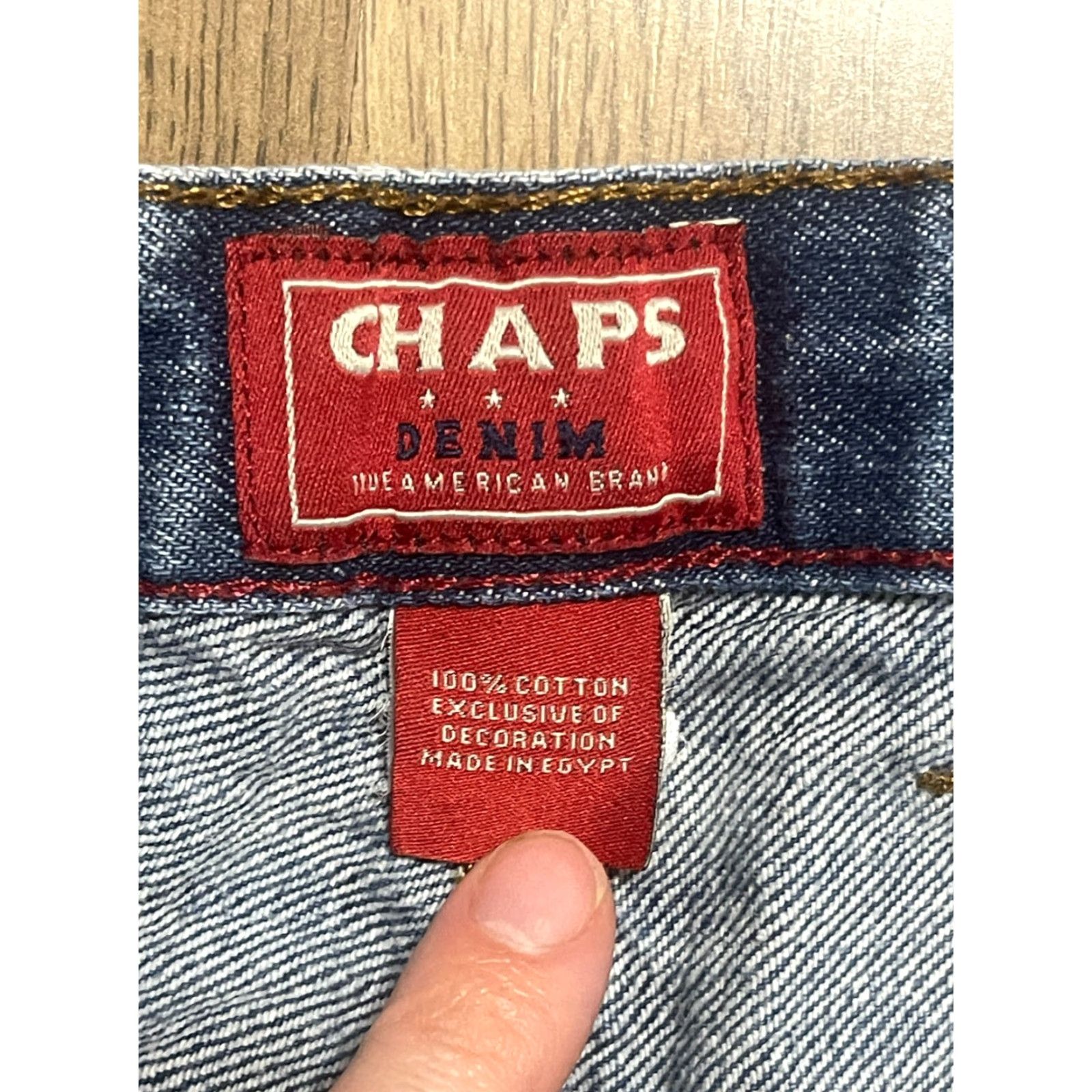 Chaps CHAPS Jeans Men's 36x30 Blue Denim Straight Leg 5-Pockets Dark Wash Regular Inseam 30 in Jeans Mens Size US 36 / EU 52 - 4 Thumbnail