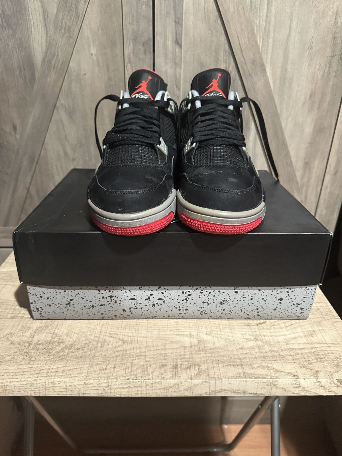 Jordan Brand × Nike 2012 Jordan 4 bred Size US 10.5 / EU 43-44 - 2 Thumbnail