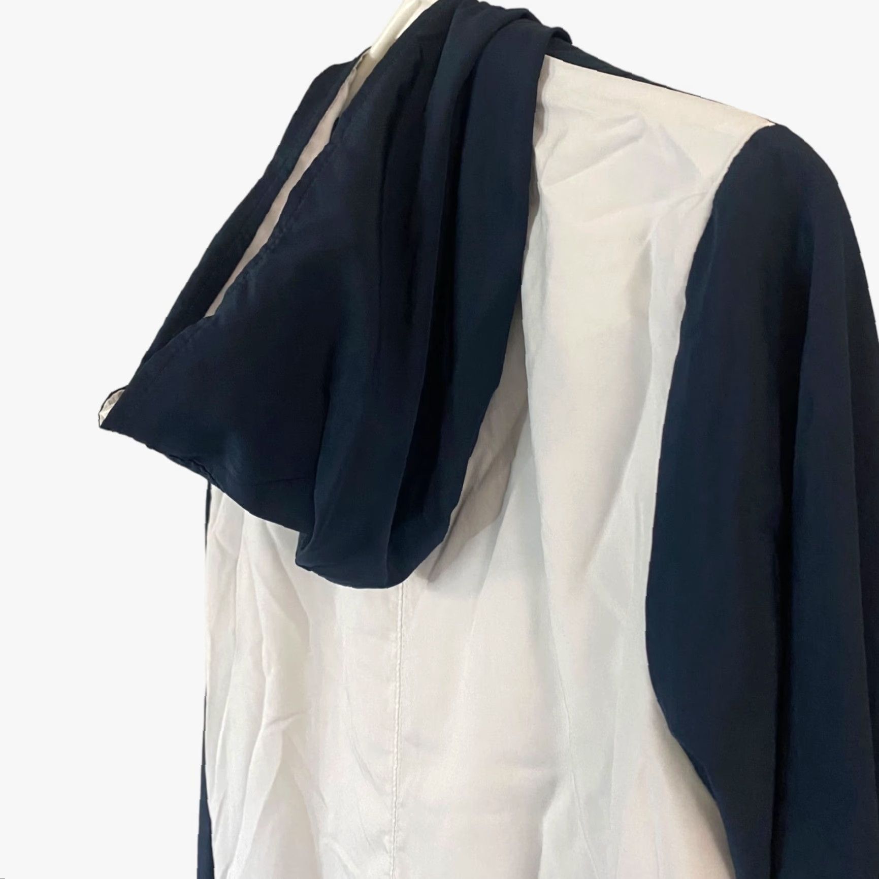 Nike VINTAGE Nike Sportswear Hooded Windbreaker Womens Medium Blue White Retro Full-Zip Size M / US 6-8 / IT 42-44 - 6 Thumbnail