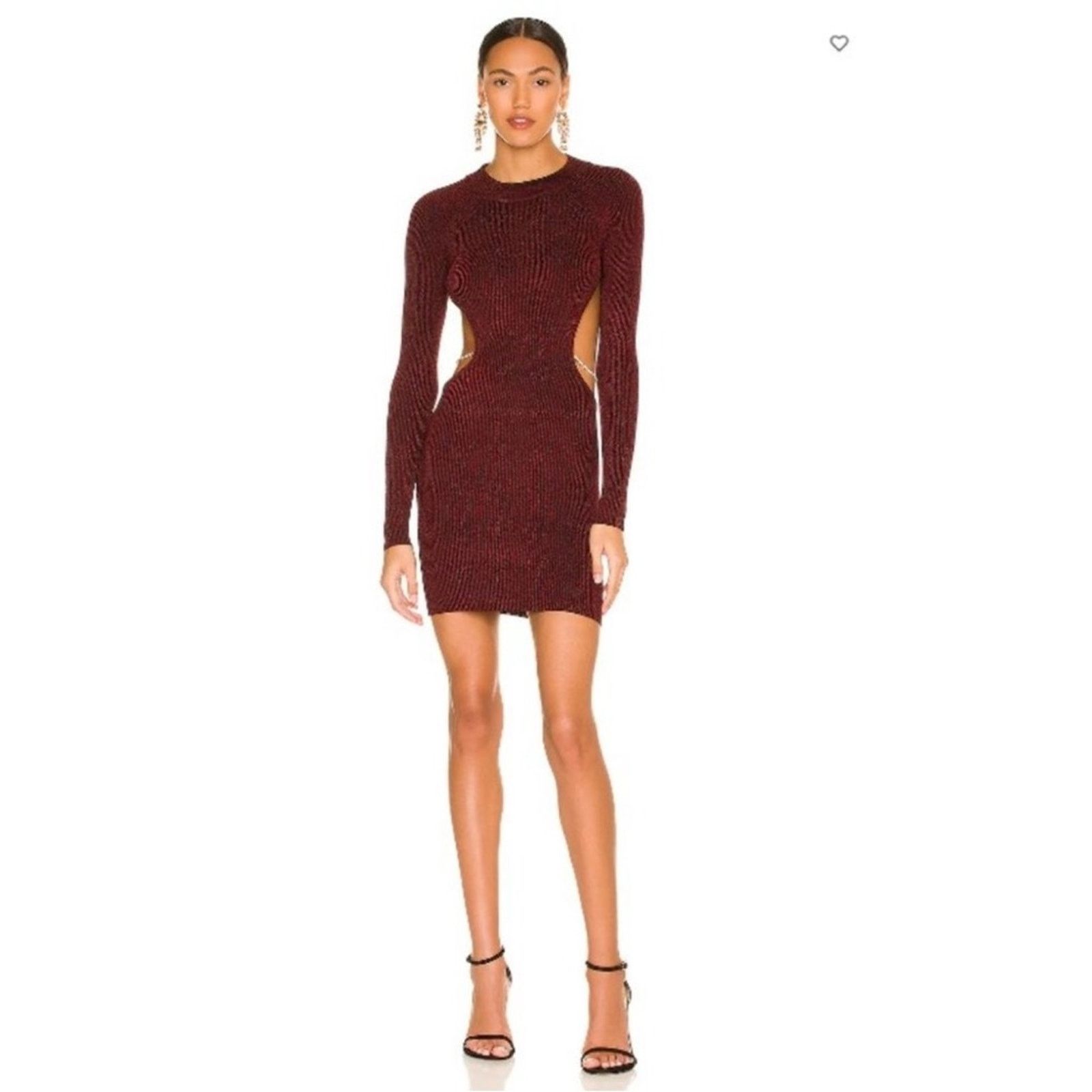REVOLVE H:ours Willow Open Back Mini Chain in Black Metallic Red L Size L / US 10 / IT 46 - 2 Thumbnail