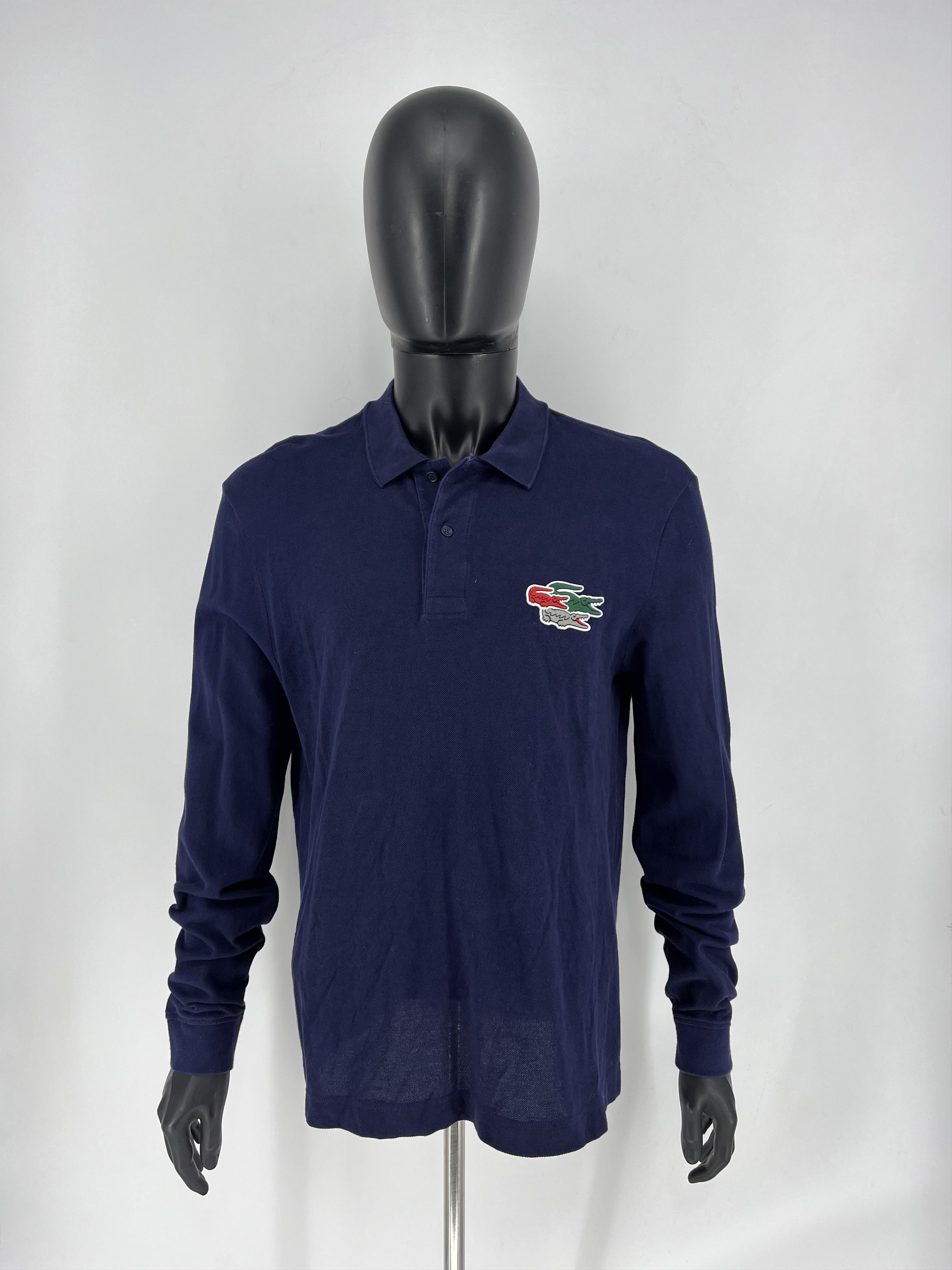 Lacoste × Vintage Lacoste Men's Long Sleeve Holiday Croc Regular Fit Polo Size US L / EU 52-54 / 3 - 2 Thumbnail