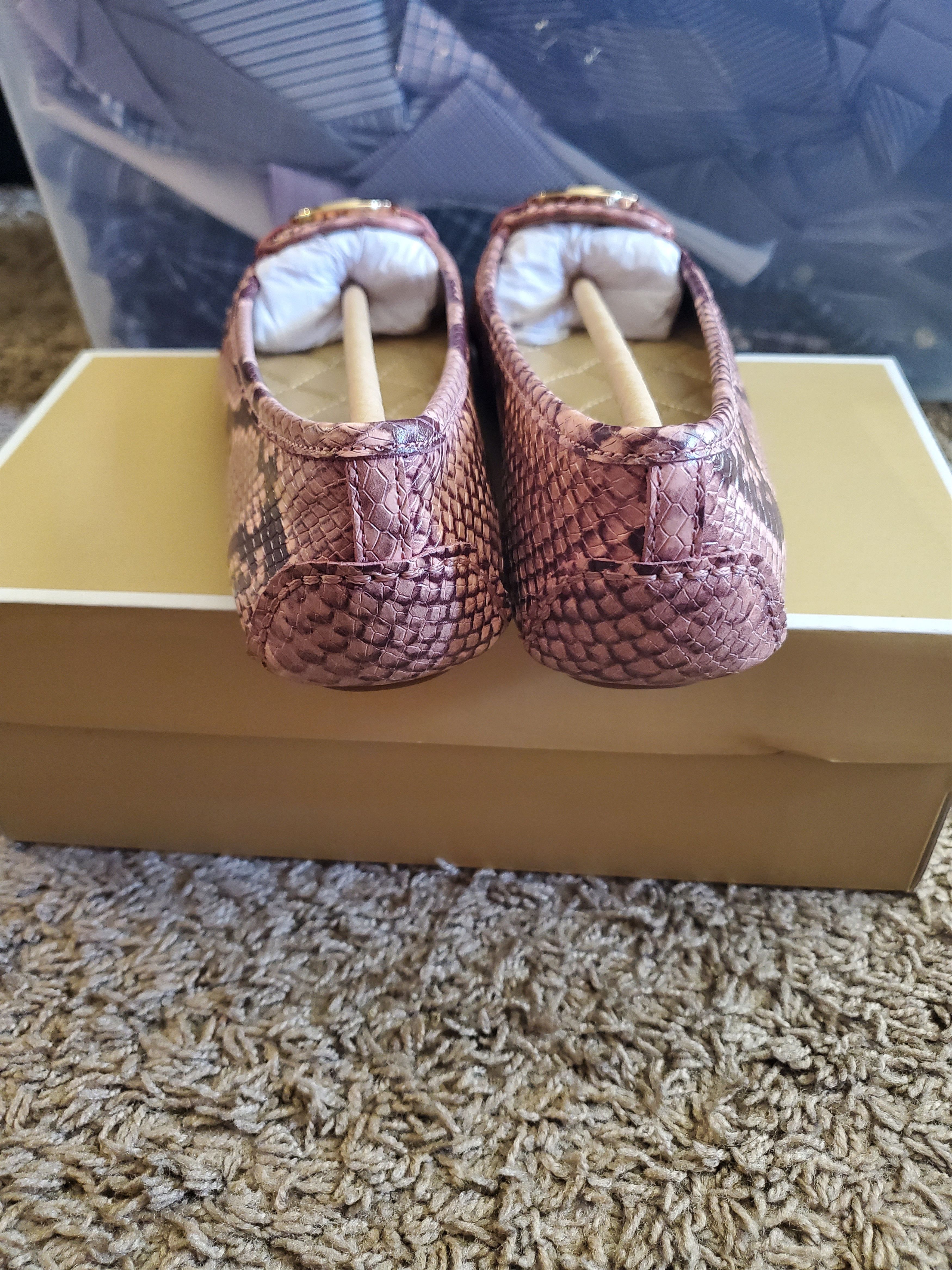 Michael Kors *Brand New* Michael Kors Leather Snake Embossed Lillie Flats Size US 6.5 / IT 36.5 - 2 Thumbnail