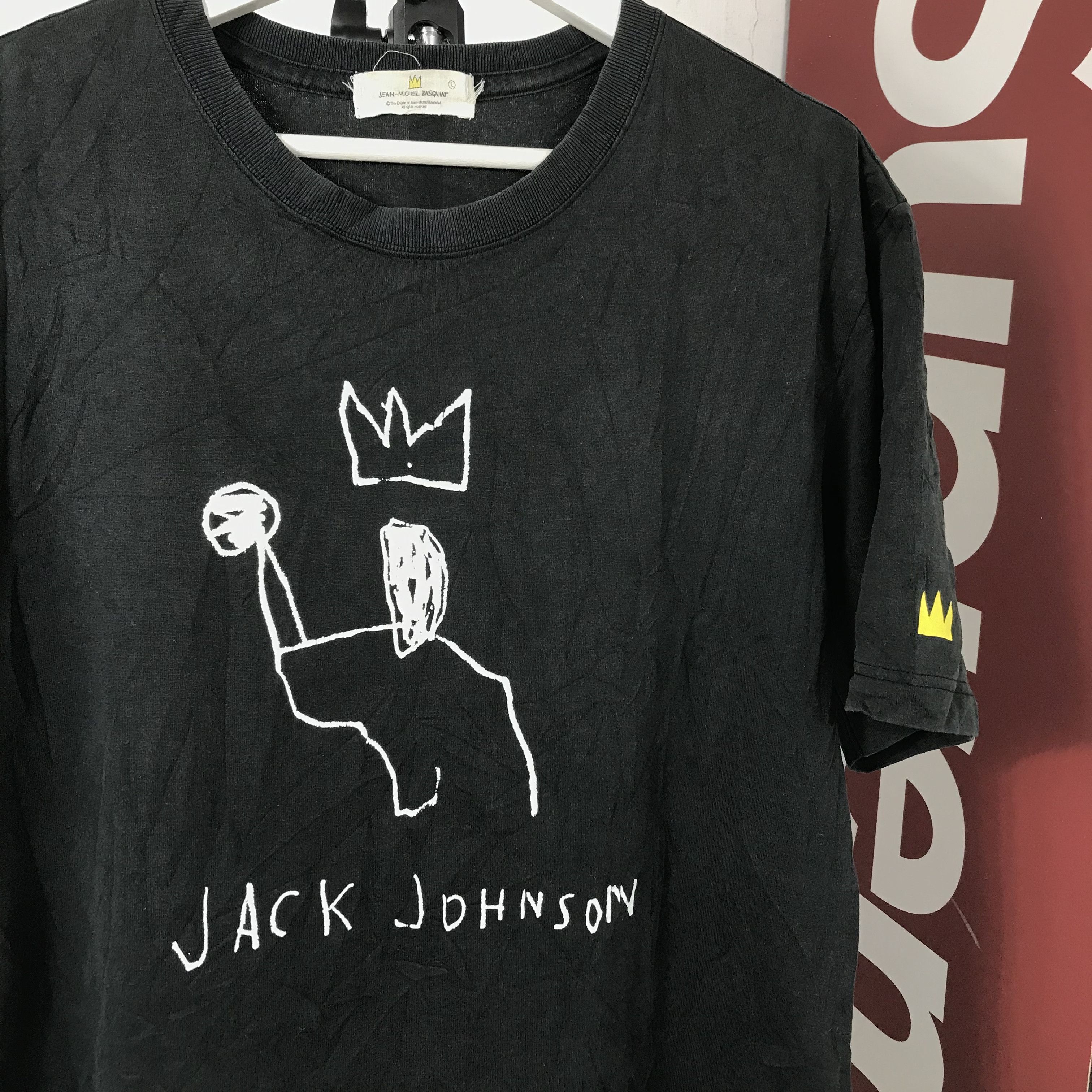 Vintage Vintage Jean Michel Basquiat Jack Johnson Tee Shirt Size US L / EU 52-54 / 3 - 4 Thumbnail