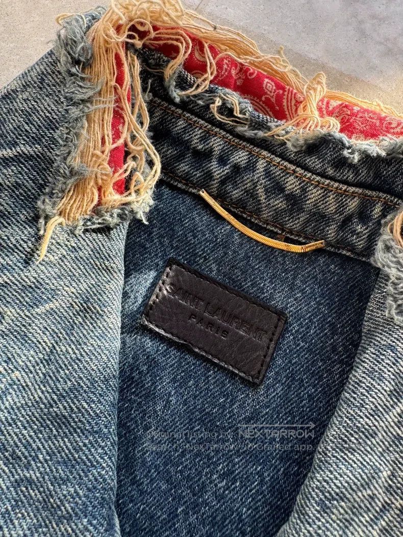 Saint Laurent Paris Saint Laurent Paris Camo Embroidered Denim Jacket i Size US XS / EU 42 / 0 - 3 Thumbnail