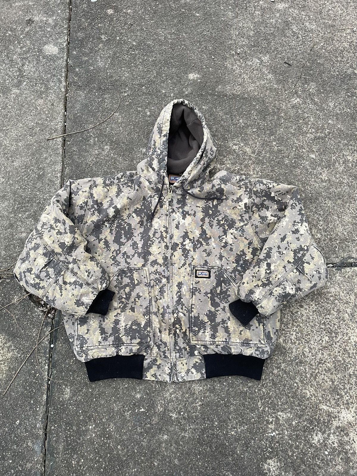 image of Carhartt x Vintage Big Smiths Digi Camo Hooded Jacket, Men's (Size 2XL)