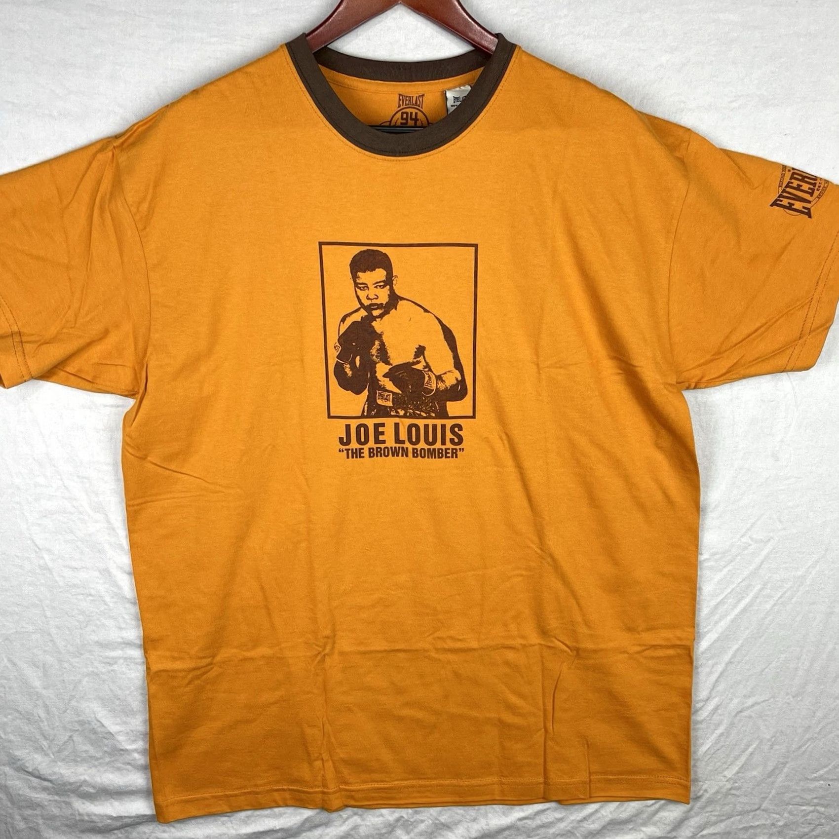 Everlast Vintage Everlast Joe Louis Shirt Men 2XL T-Shirt Brown Crew Neck Short Sleeve Graphic Print Boxing Fight The Brown Bomber Y2K 2000s Mens Size US XXL / EU 58 / 5 - 2 Thumbnail