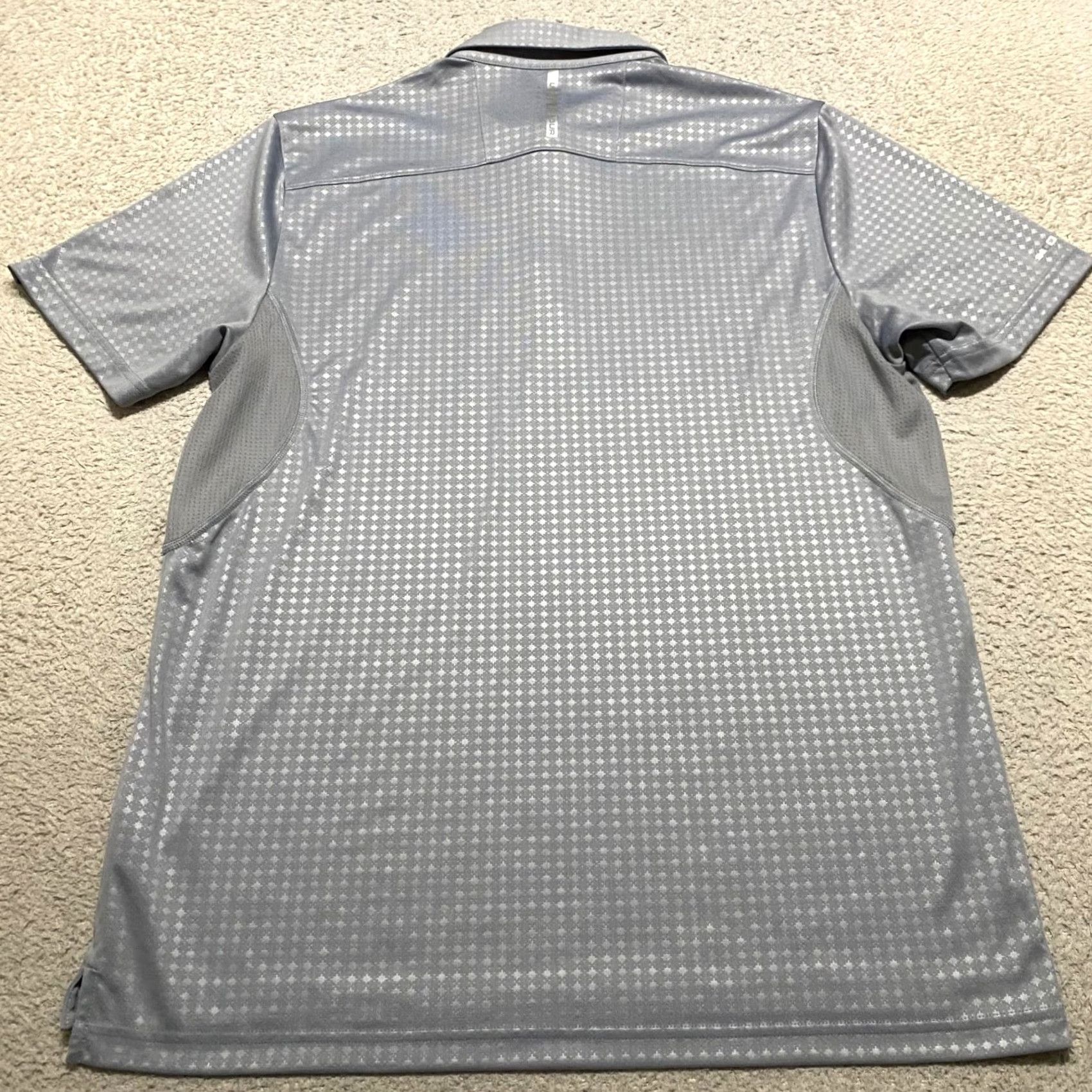 Under Armour Under Armour Polo Shirt Geometric Gray Mens L Sports HeatGear Golf Shirt Size US L / EU 52-54 / 3 - 2 Thumbnail