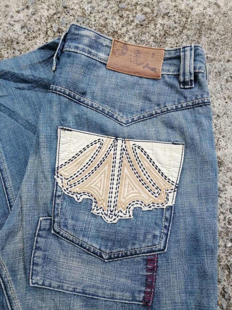 Japanese Brand Osaka Big Train Nice Design Denim Jeans Size US 34 / EU 50 - 6 Thumbnail