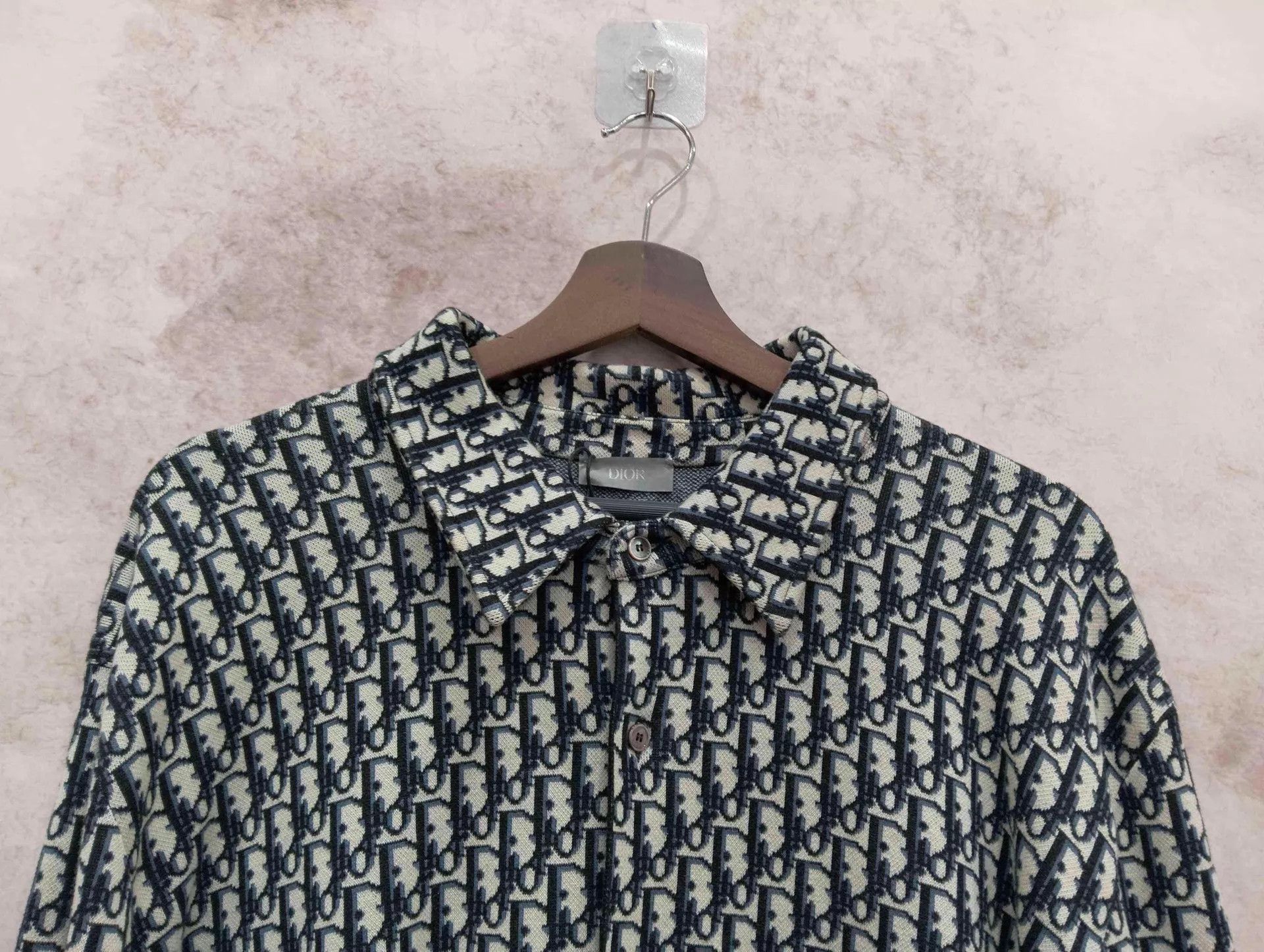 Dior DIOR Classic All Over Logo Print Long Sleeve Shirt XL Size US XL / EU 56 / 4 - 6 Thumbnail