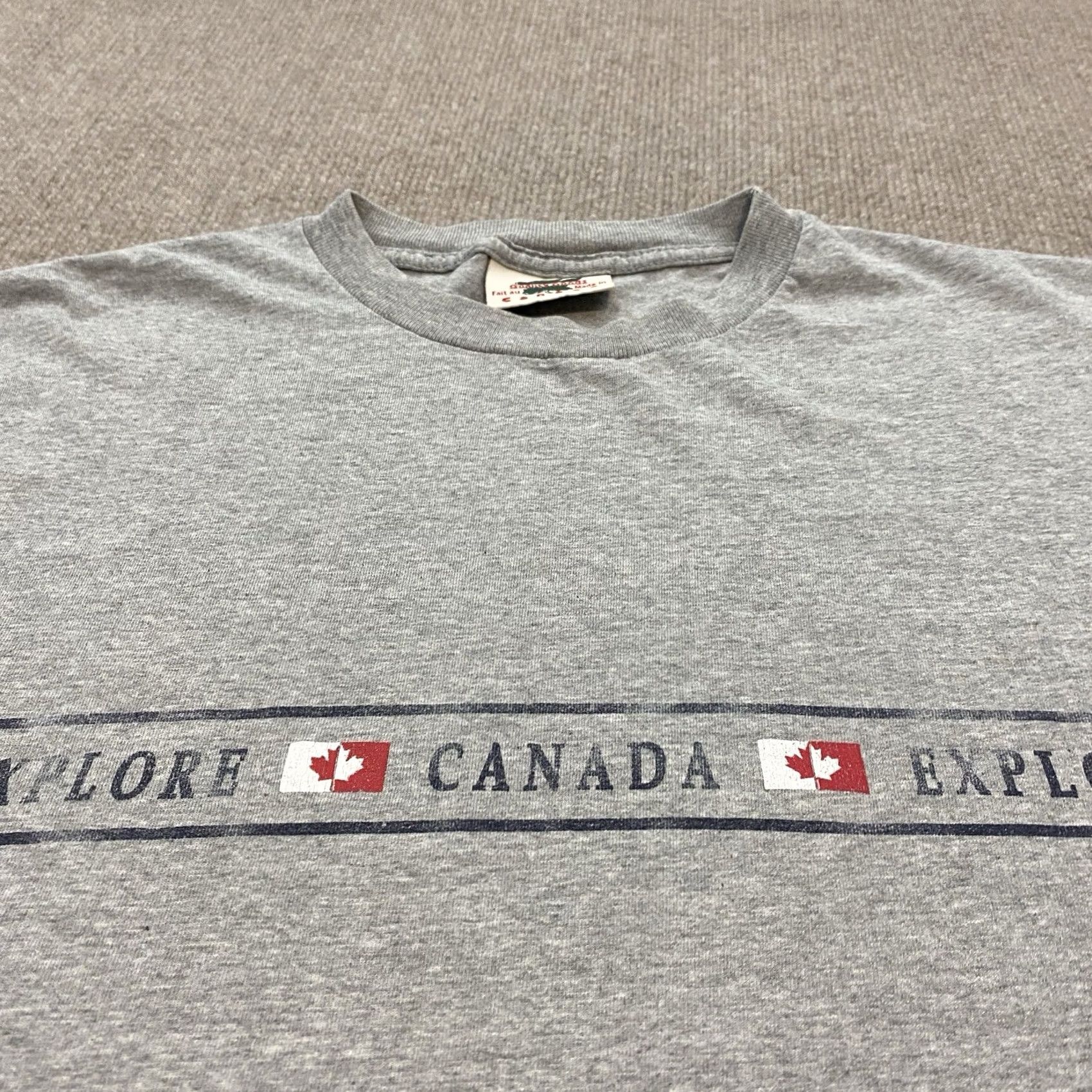 Etro Vintage Canada Shirt Men Large Gray Explore 90s Quality Goods Tag Retro Size US L / EU 52-54 / 3 - 2 Thumbnail