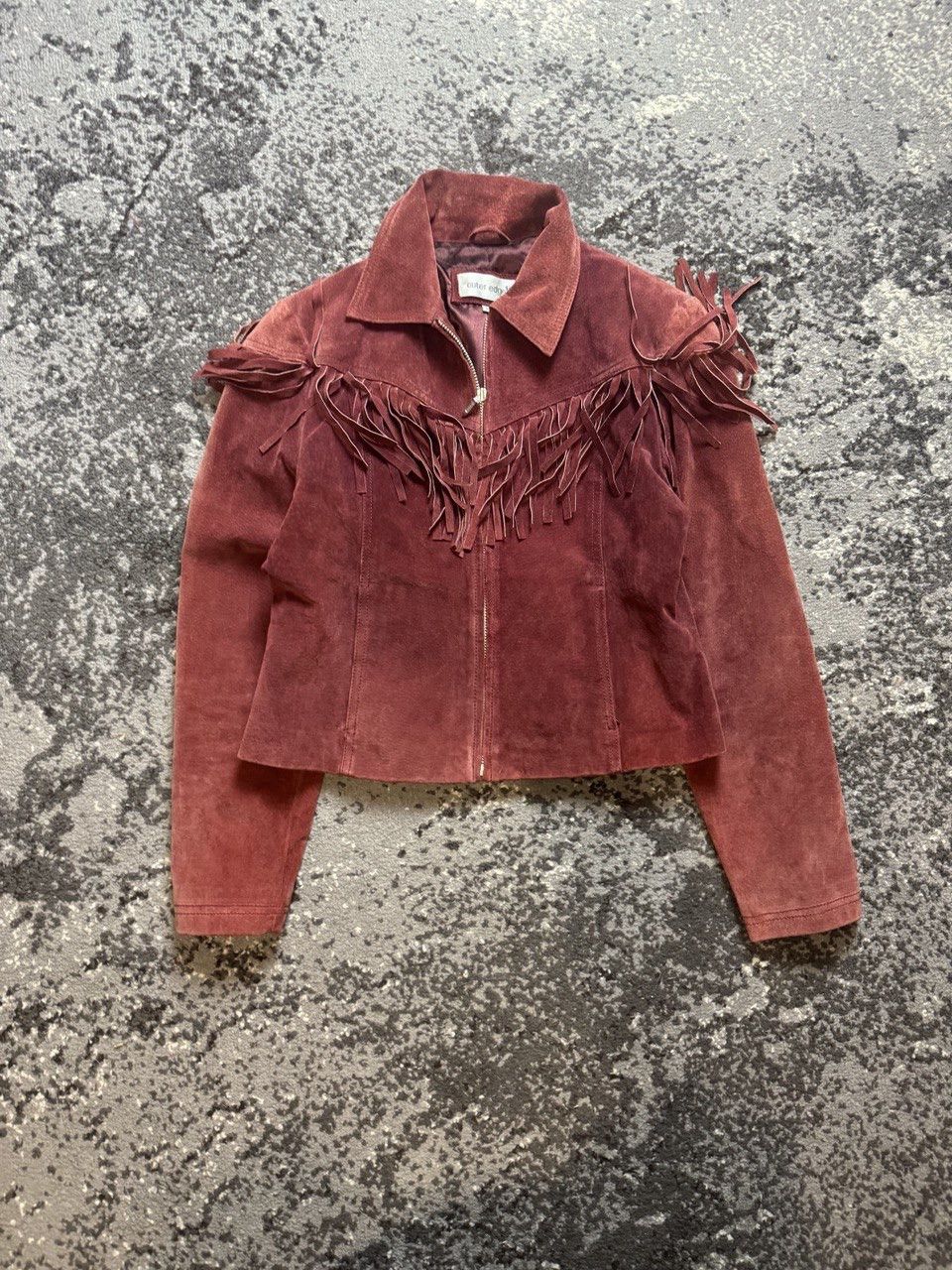 Leather × Vintage Vintage Y2K Outer Edge Suede Jacket with Finge Detail Jacket Size US S / EU 44-46 / 1 - 1 Thumbnail
