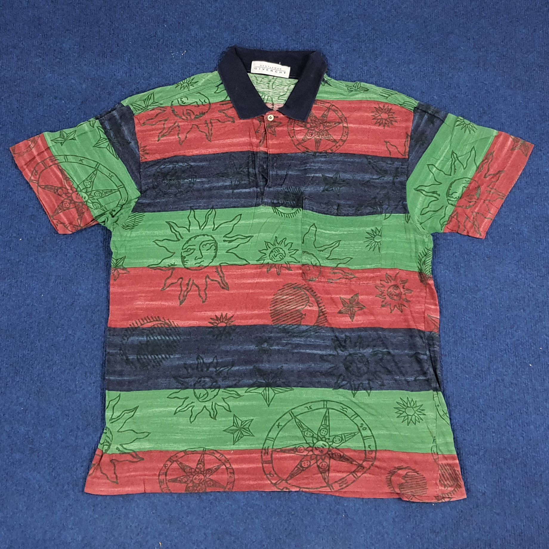 Vintage Givenchy Striped Designer Polo Shirt