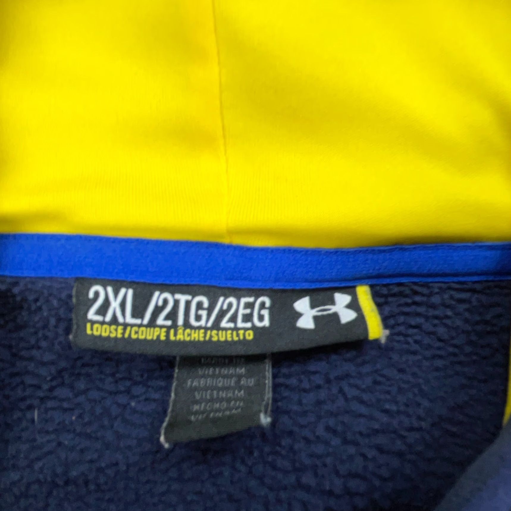 Under Armour Under Armour Hoodie Men 2XL XXL Blue Yellow Sweatshirt Steph Curry 30 Mens Size US XXL / EU 58 / 5 - 5 Thumbnail