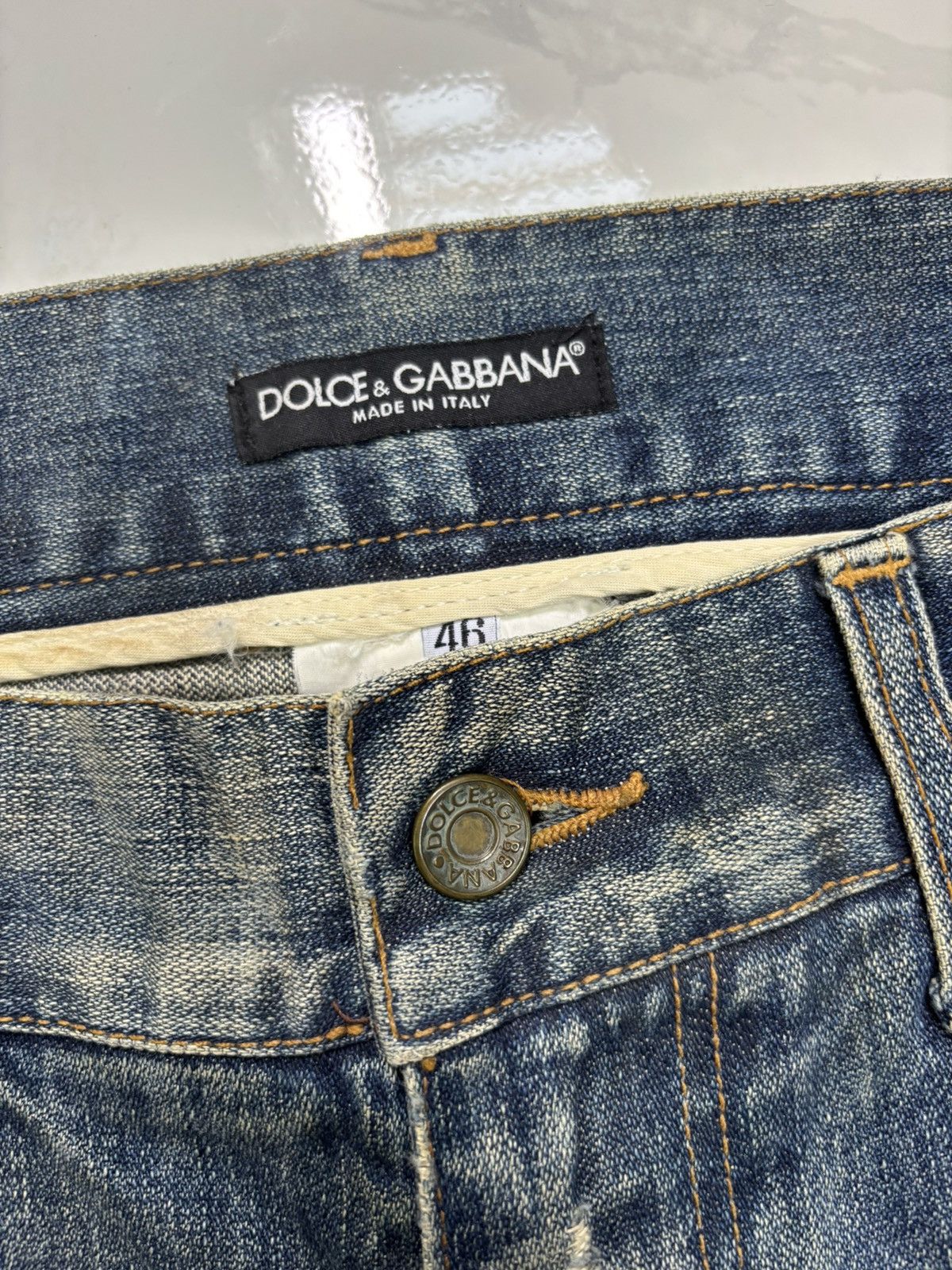 Dolce & Gabbana × Undercover Archived 🇮🇹 Dolce & Gabbana DG Distressed Denim Jeans Size US 34 / EU 50 - 10 Thumbnail