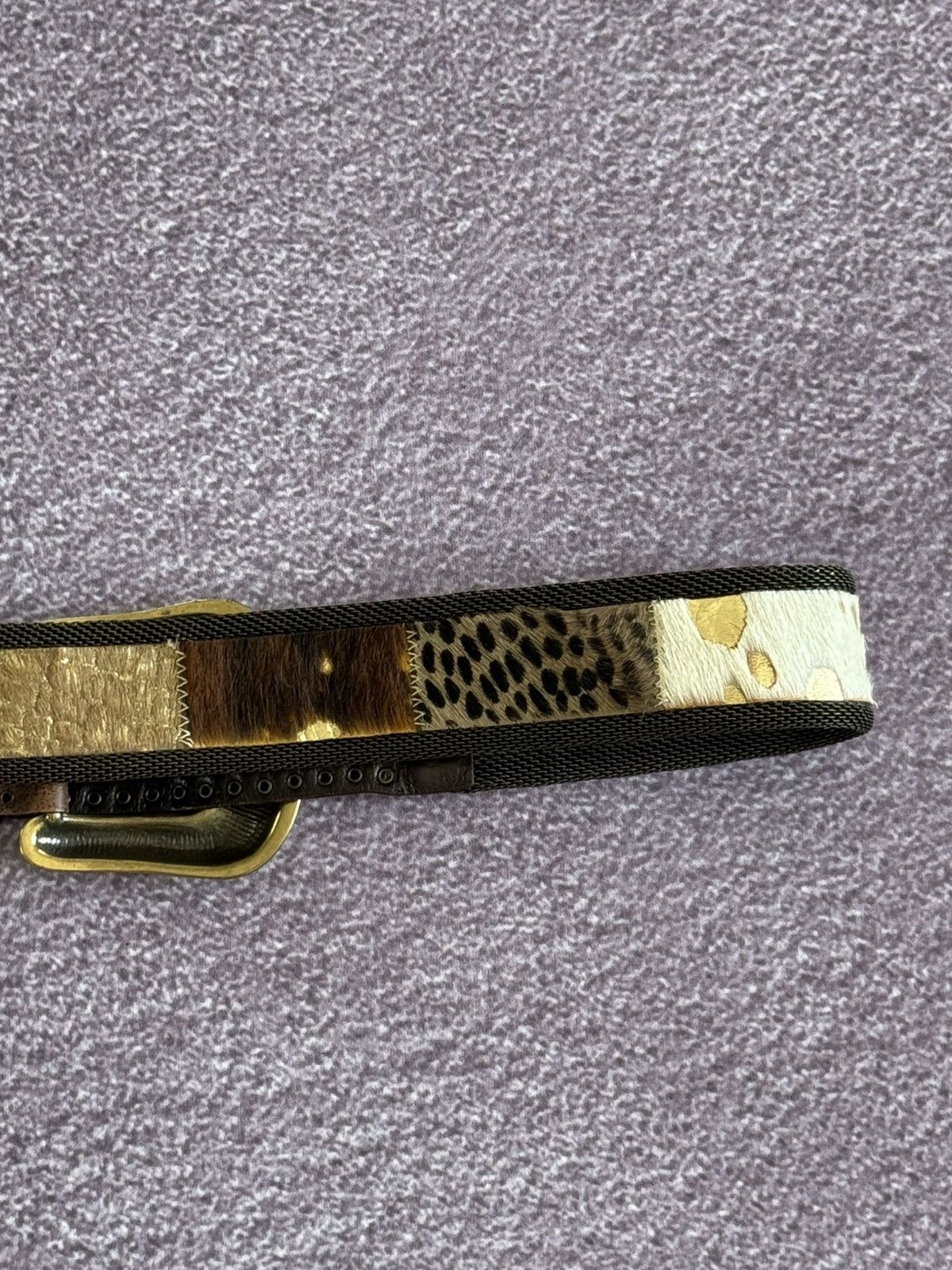 Japanese Brand Vintage Faux Fur Glamour Y2K Bb Simons Style Metal Belt Size ONE SIZE - 9 Thumbnail