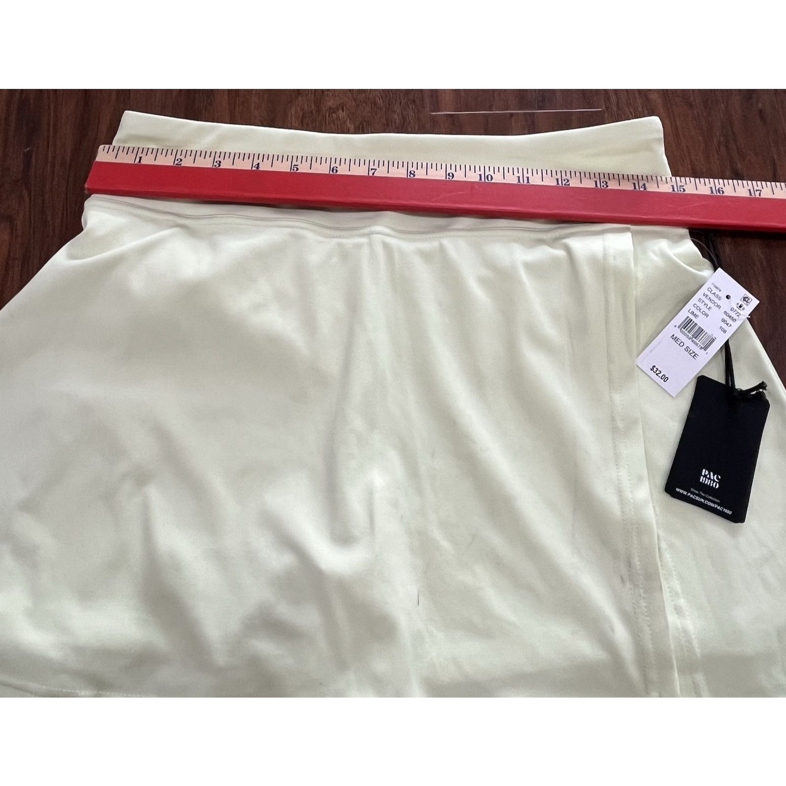 Pacsun PAC 1980 PAC WHISPER Active Neon Green Wrap Mini Skort Med Size 30" / US 8 / IT 44 - 2 Thumbnail