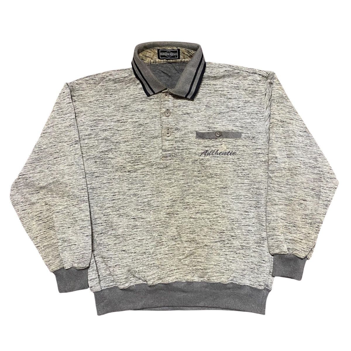 Japanese Brand × Vintage Vintage Button Crewneck Lodging House Gray Size US L / EU 52-54 / 3 - 1 Thumbnail