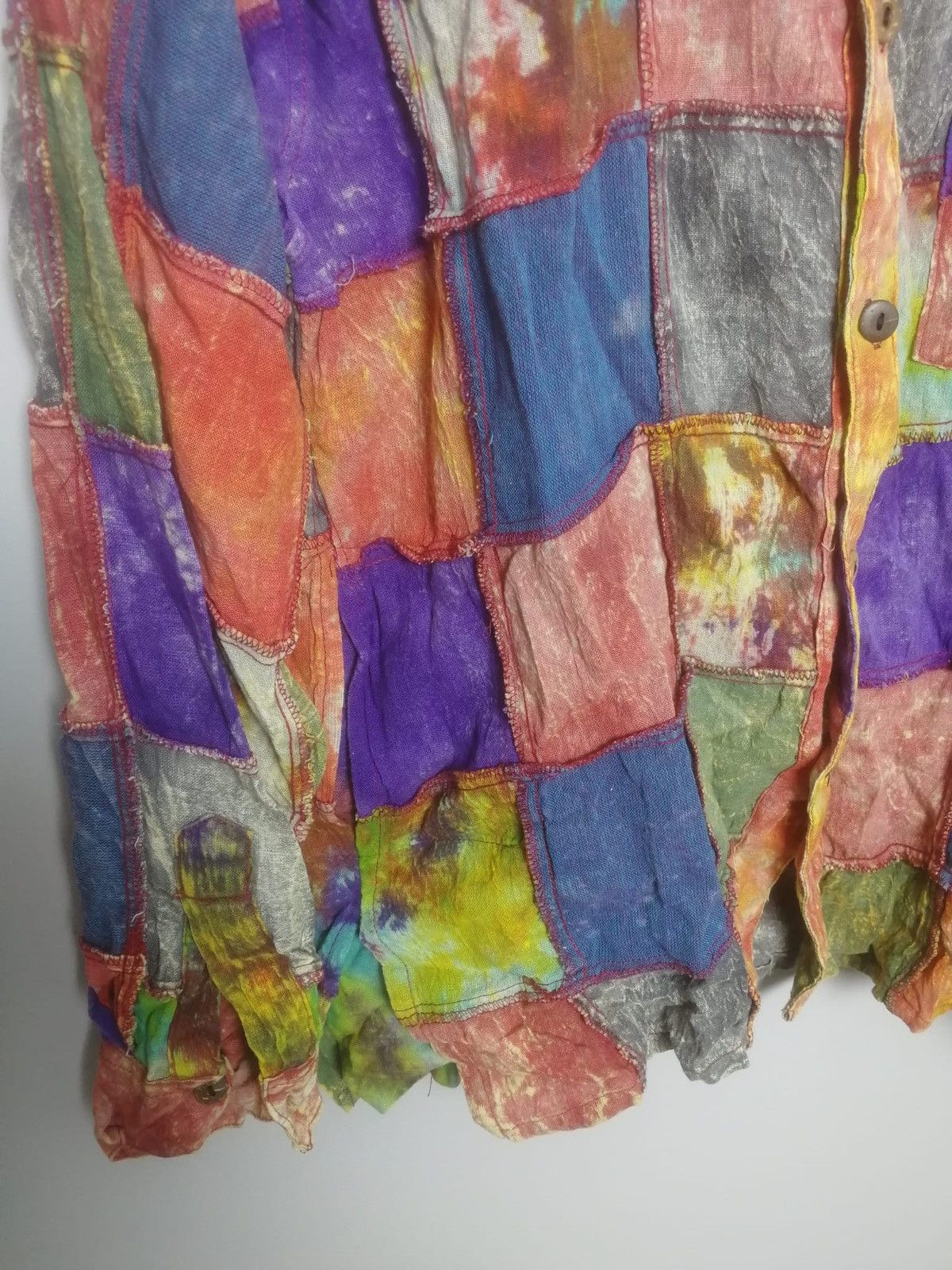 Vintage Rare patchwork little kathmandu shirt y2k vintage Size US L / EU 52-54 / 3 - 8 Thumbnail