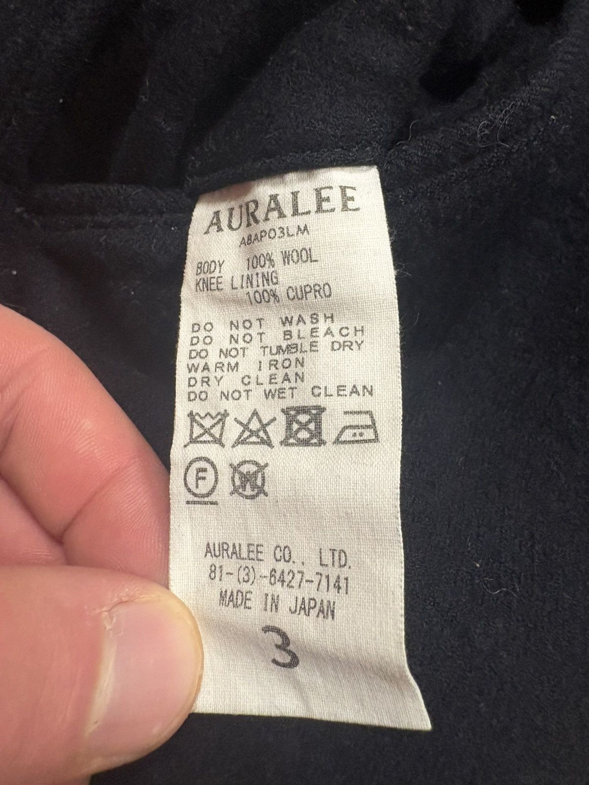 Auralee Auralee Black Light Melton Wide-leg Slacks Size US 28 / EU 44 - 5 Thumbnail