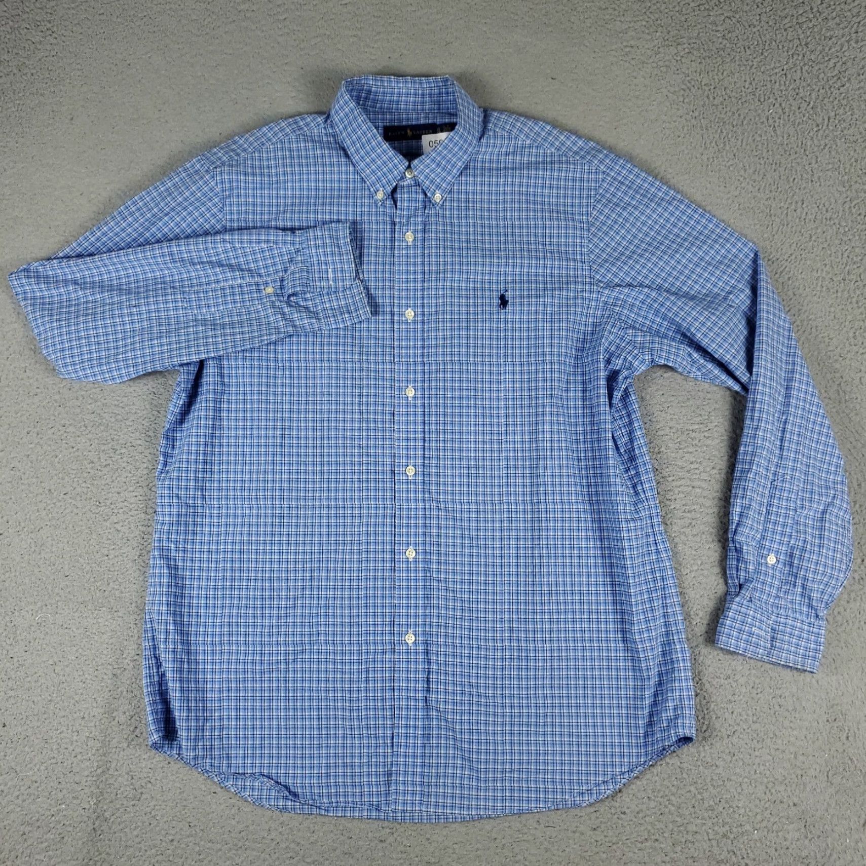 Ralph Lauren Ralph Lauren Shirt Men XL Blue Plaid Button-Up Long Sleeve Casual Button-Front Polo Pony Classic American Preppy wide fit Mens Size US XL / EU 56 / 4 - 3 Thumbnail