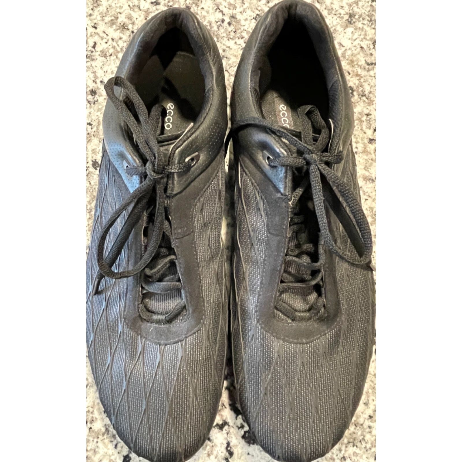 Ecco ECCO MENS EXCEED SPORT Black Casual Sneaker 13-13.5 Mens Leather Breathable Cushioned EUC Mariner Model Sports Shoes 47 US Size 13-13.5 Size US 13 / EU 46 - 4 Thumbnail
