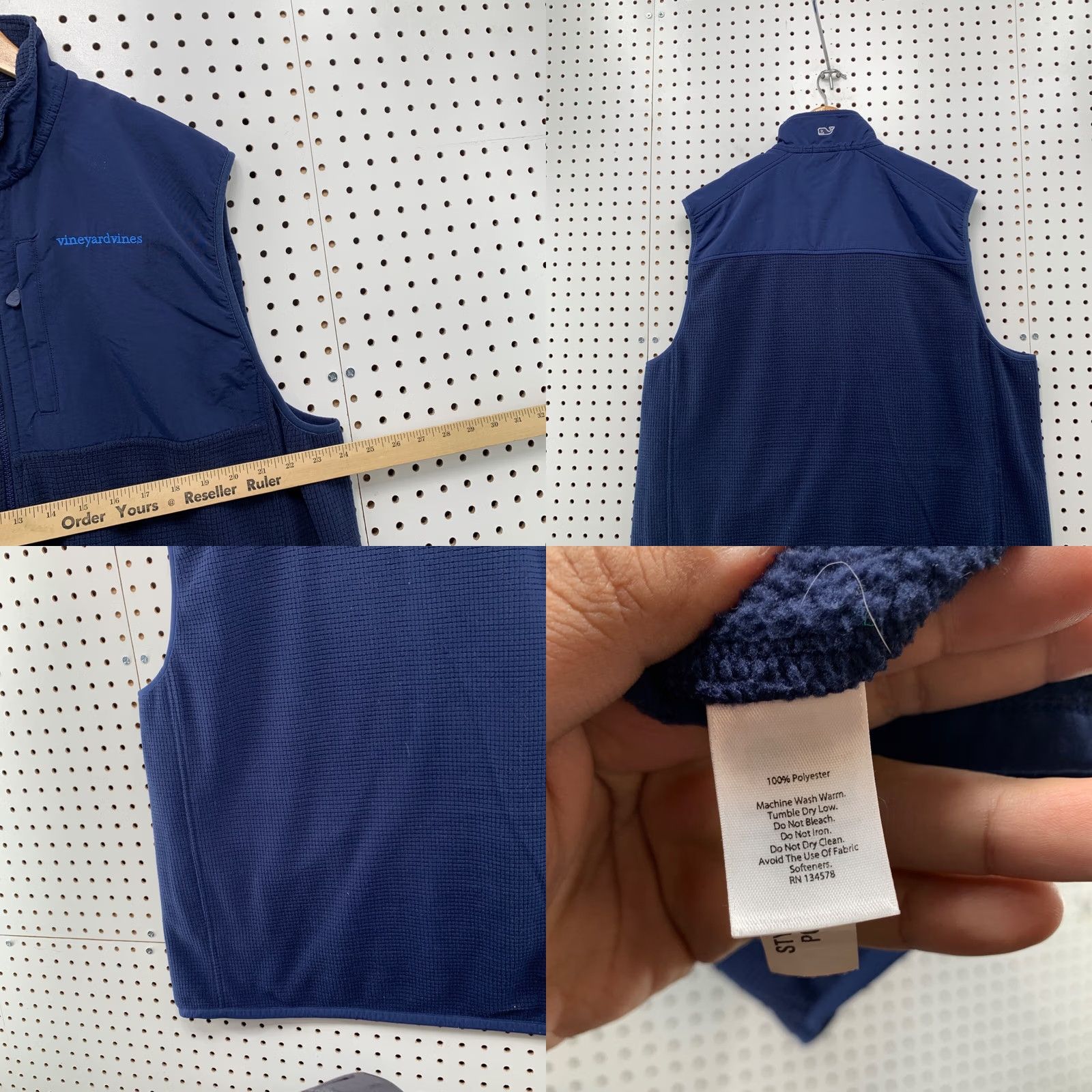 Vineyard Vines VINEYARD VINES Vest Mens 2XL Fleece Sleeveless Preppy Zip Pocket Blue Size US XXL / EU 58 / 5 - 9 Thumbnail