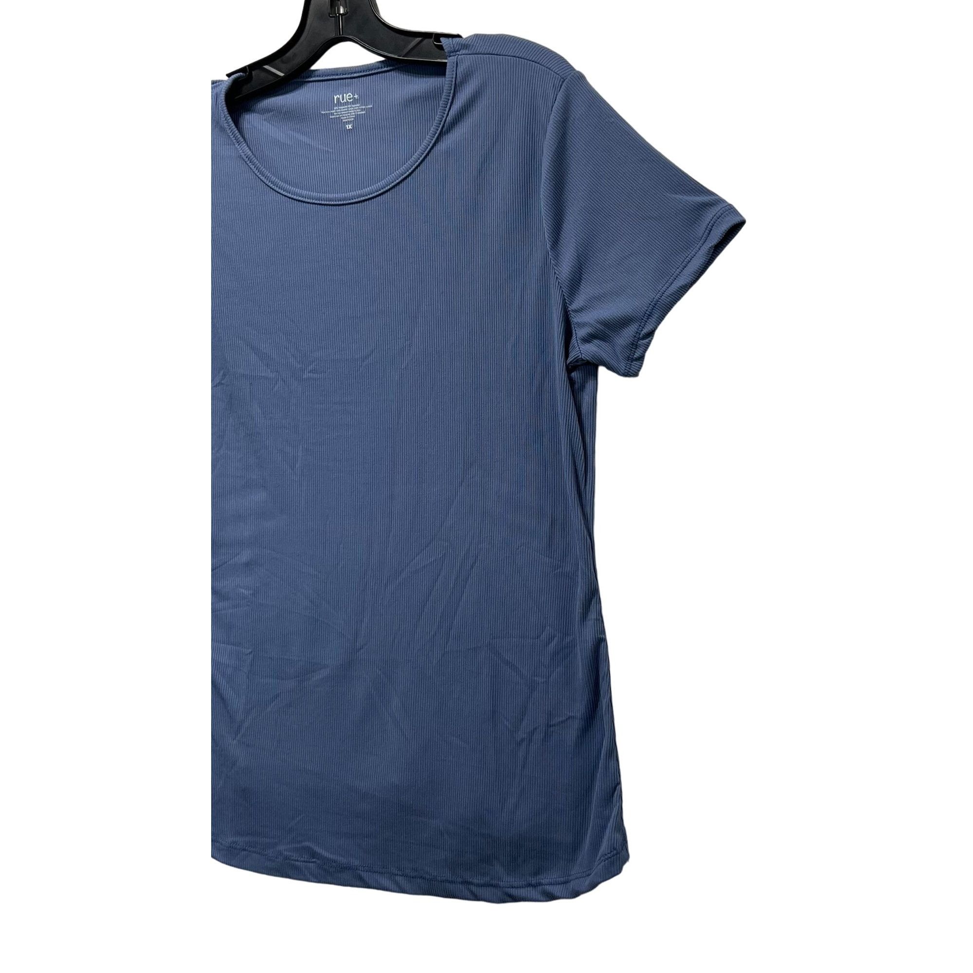 Other Rue + - Women's Short Sleeve T-Shirt - Light Blue - 1X Size XL / US 12-14 / IT 48-50 - 13 Thumbnail