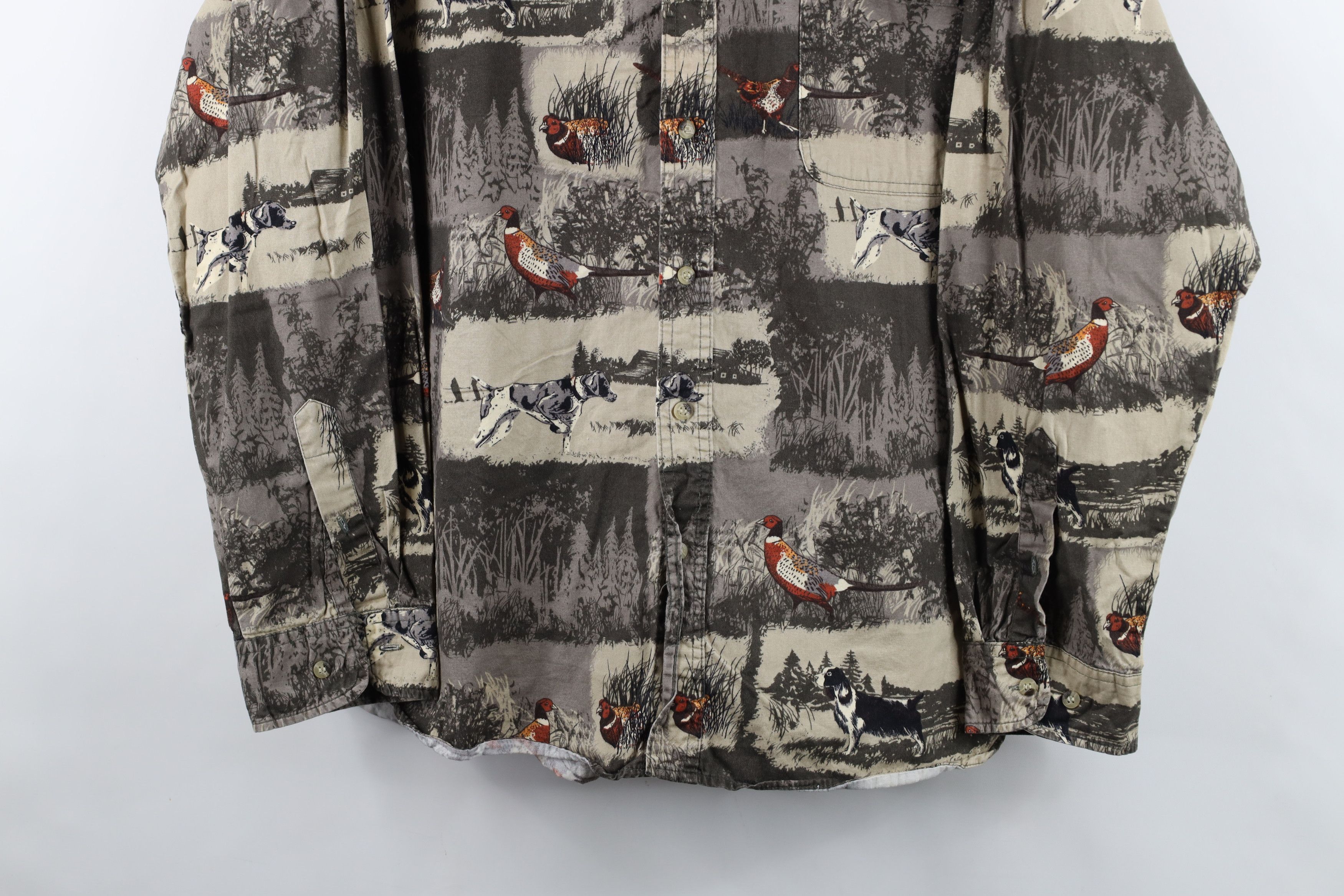Vintage Vintage 90s Y2K Hunting Dog All Over Print Button Shirt Size US XL / EU 56 / 4 - 3 Thumbnail
