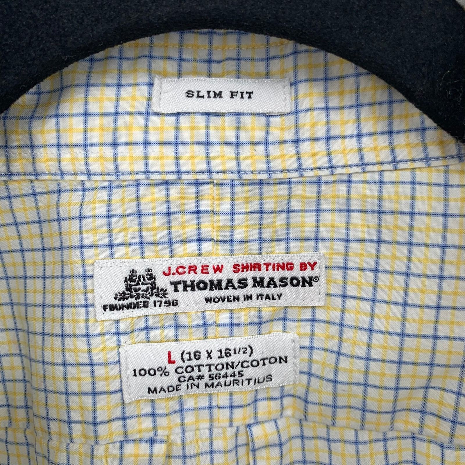 J.Crew J.Crew Button Down Shirt Men's Large Yellow Blue Gingham Size US L / EU 52-54 / 3 - 3 Thumbnail