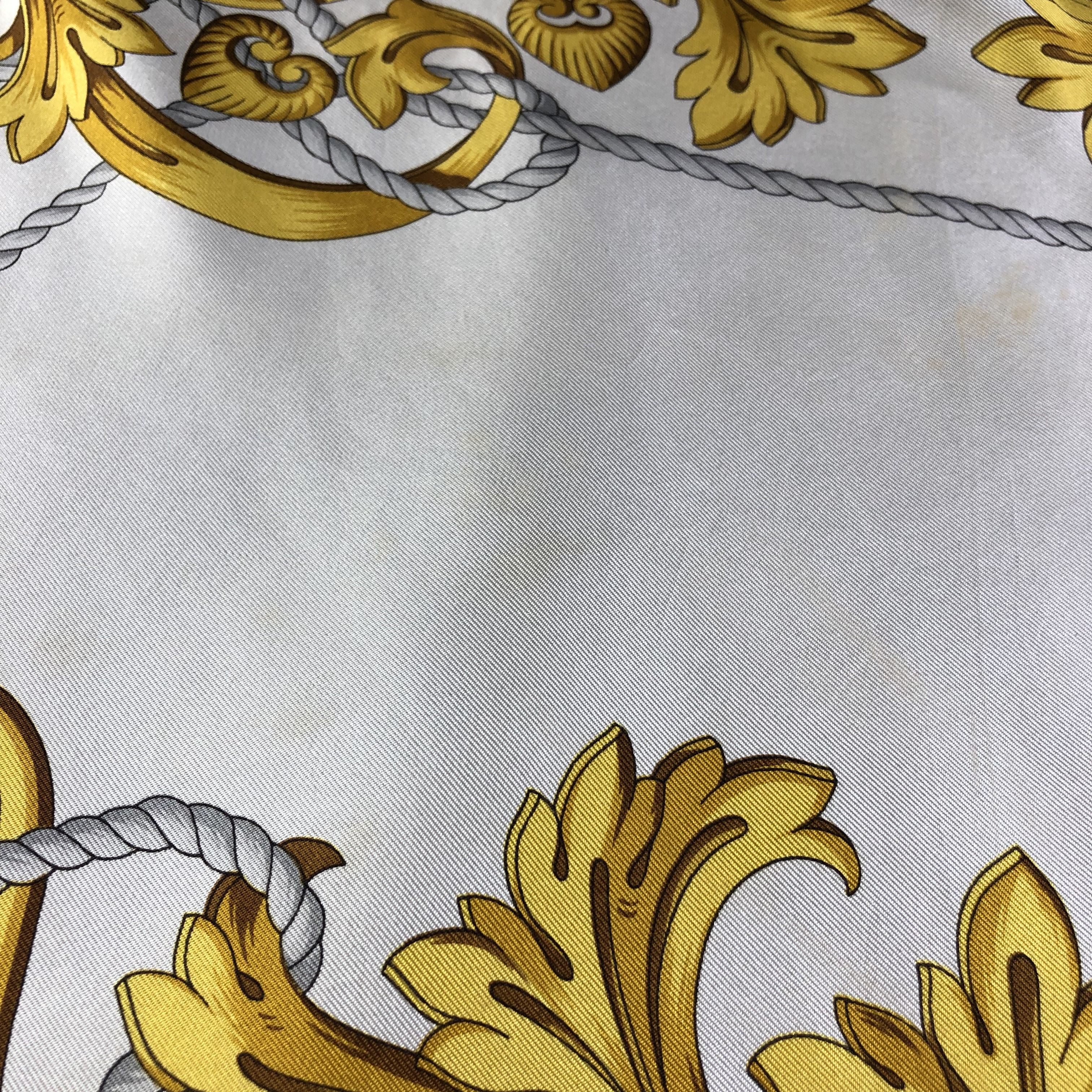 Vintage Rochas Paris Luxury Baroque Silk Scarf M475 Size ONE SIZE - 12 Thumbnail