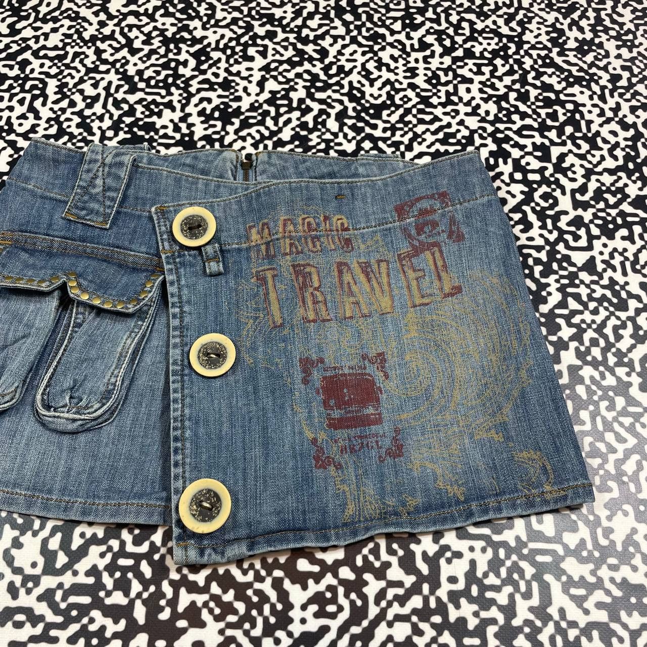 Japanese Brand Vintage Y2K Japanese Retro Sexy Mini Skirt 90s Style Size 29" - 6 Thumbnail