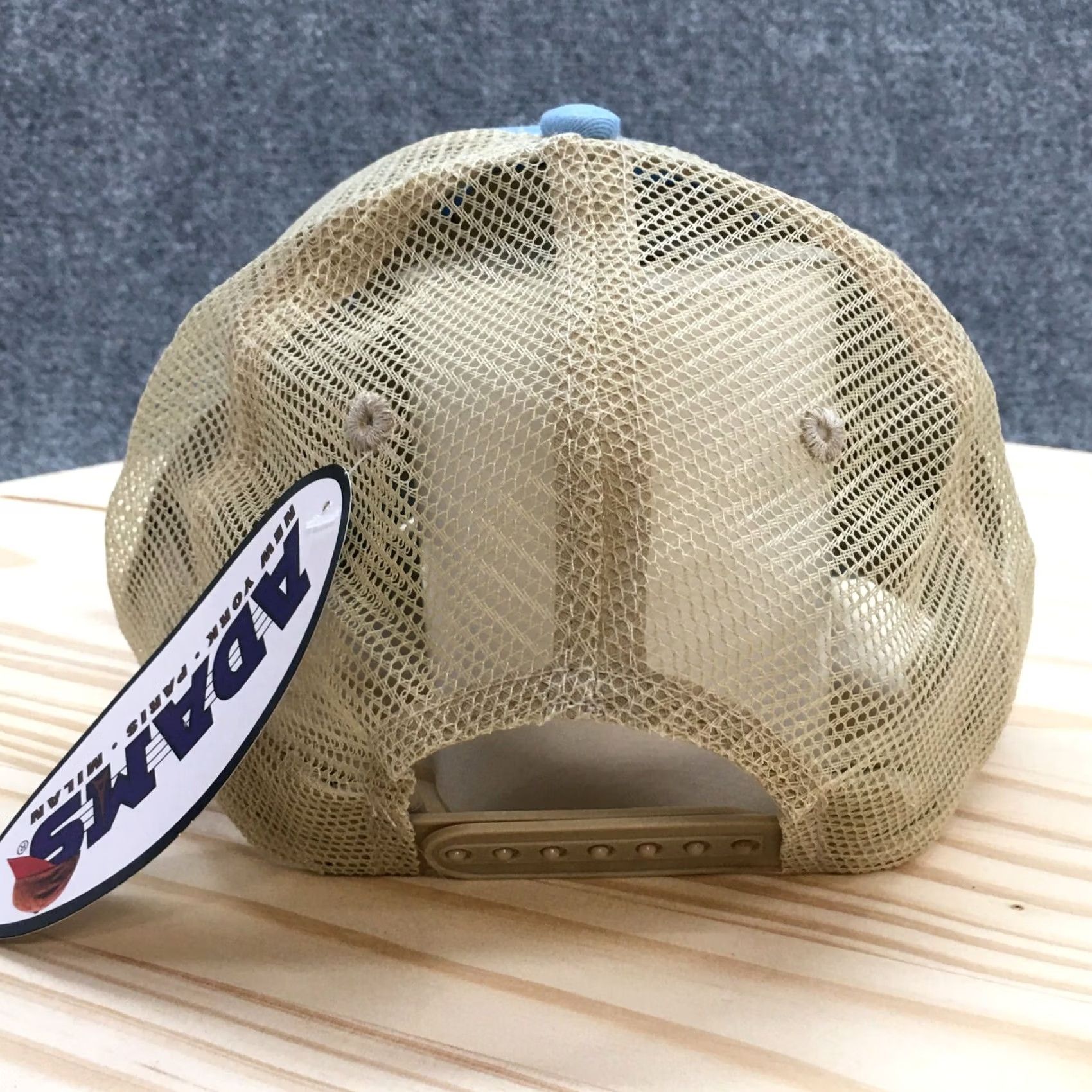 Vintage Adams Trucker Hat Beige OS Adjustable Embroidered Logo NWT Size ONE SIZE - 6 Thumbnail