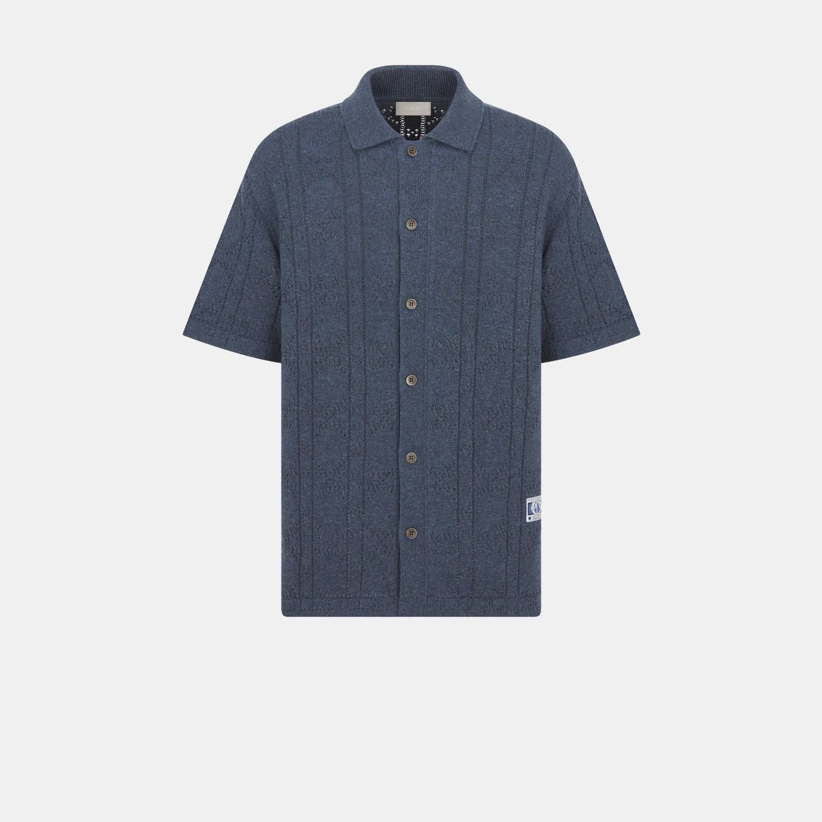 o1bcso1str0226 Cannage Short-Sleeved Shirt in Blue
