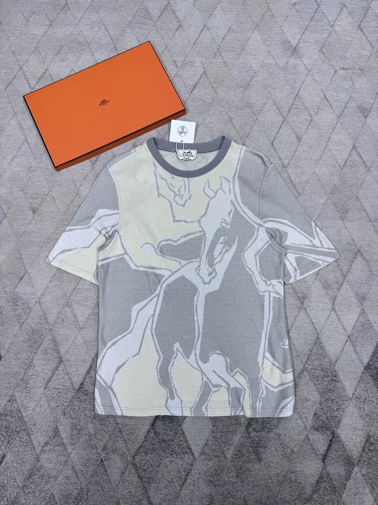 Hermes Hermes Spring Summer Horse Knit T-shirt Size US M / EU 48-50 / 2 - 1 Thumbnail