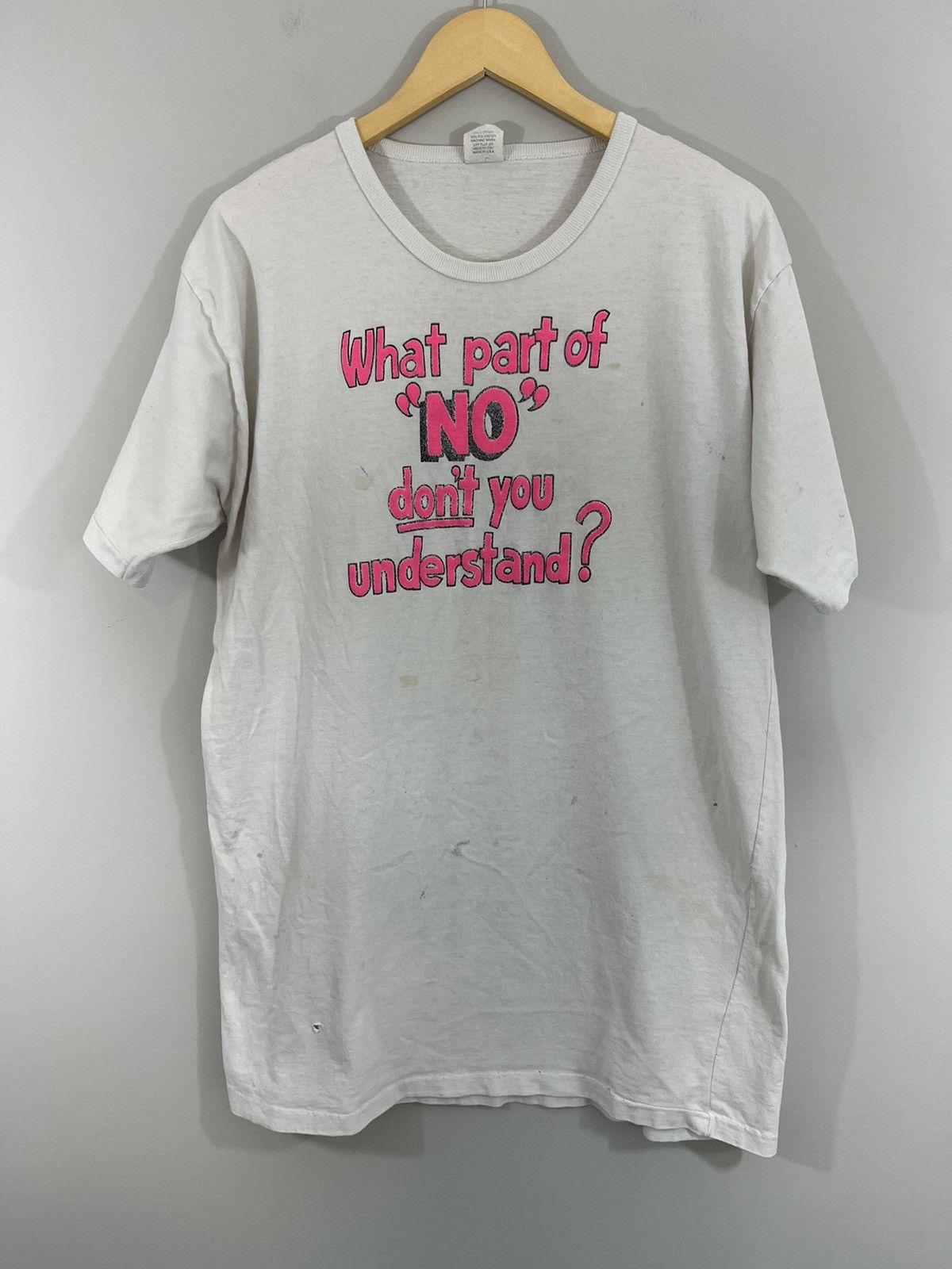 Vintage Single Stitch NO Thrashed Faded Joke Tee Size US L / EU 52-54 / 3 - 2 Thumbnail