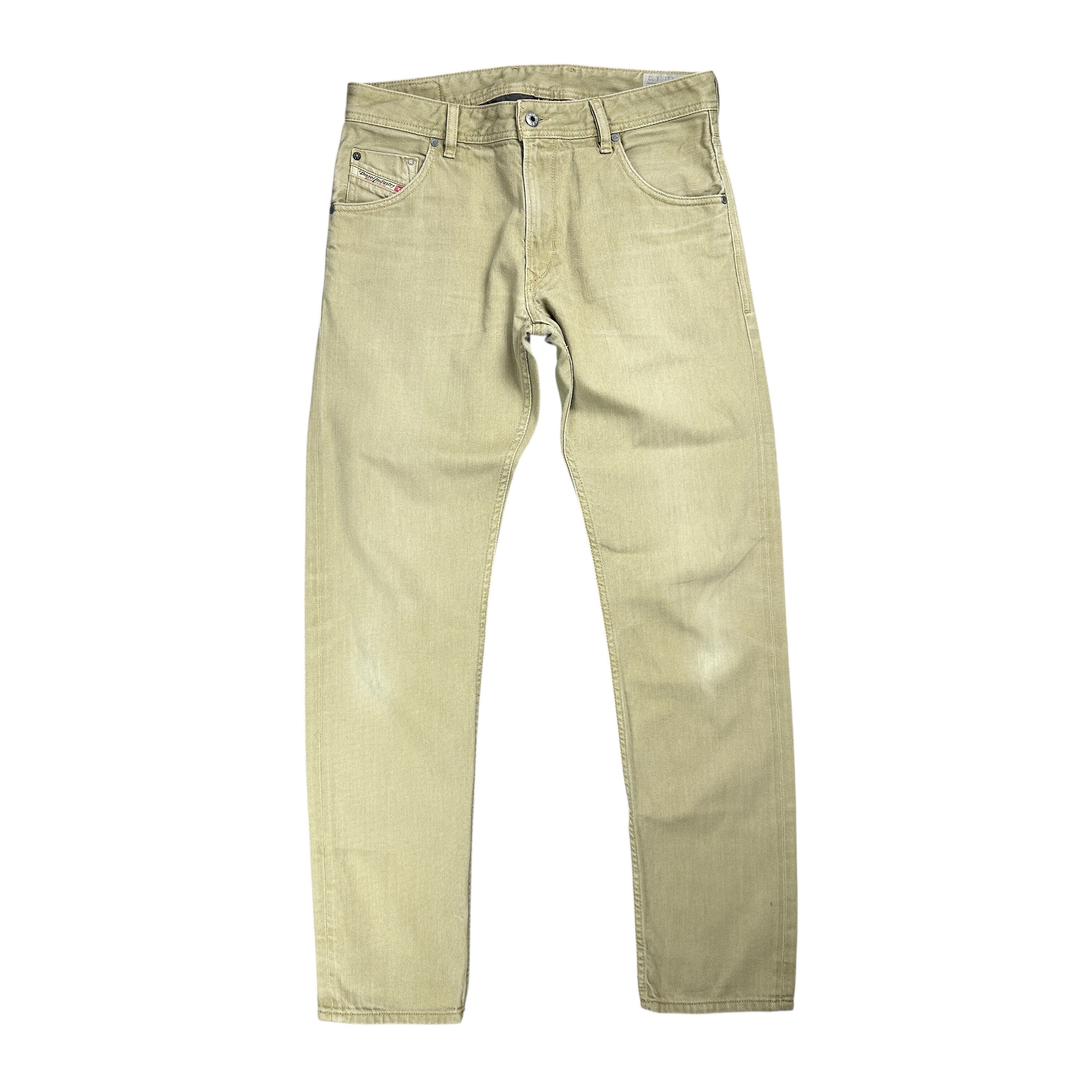 Diesel Diesel Krayver Regular Slim Carrot Beige Denim Men W31L32 Size US 31 - 1 Thumbnail