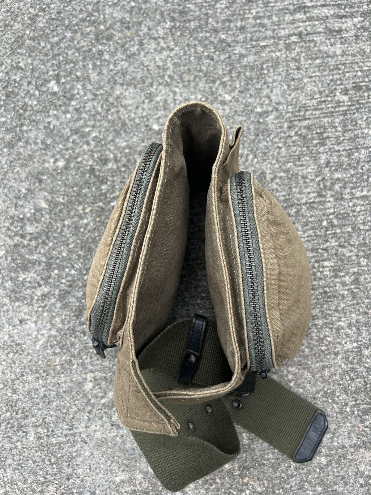 Lad Musician Vintage Lad Musician Faded Olive Green Military Chest Bag Size ONE SIZE - 19 Thumbnail