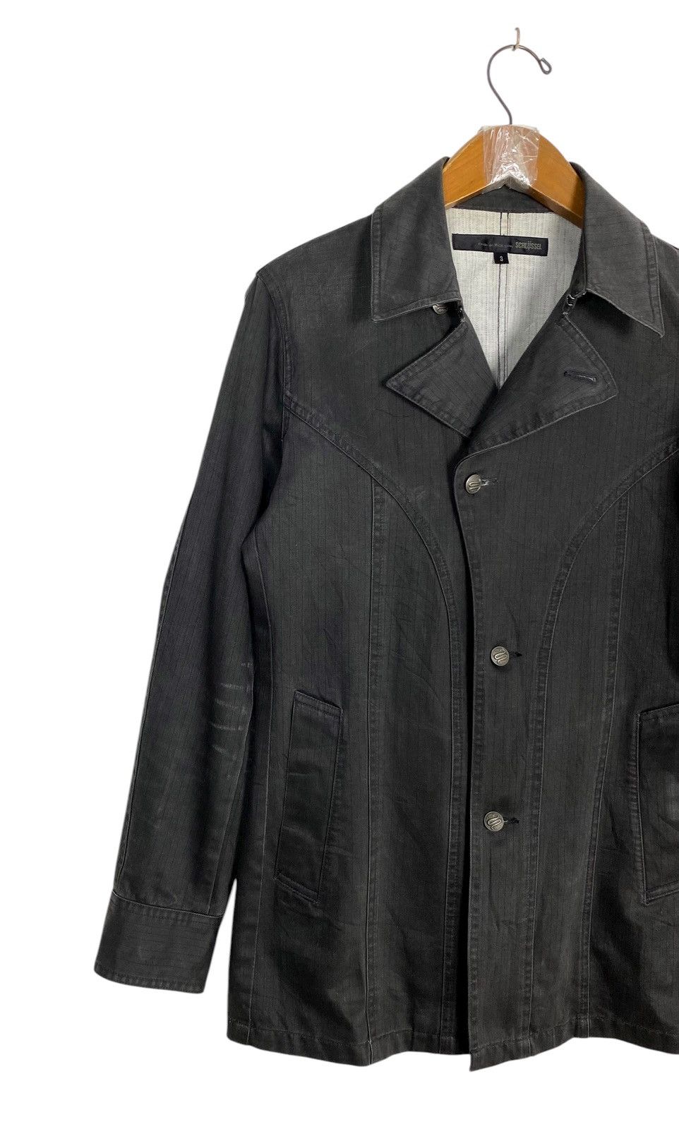 Schlussel Rare‼️ SCHUSSEL Denim Casual Jacket Double Collar Size US M / EU 48-50 / 2 - 2 Thumbnail
