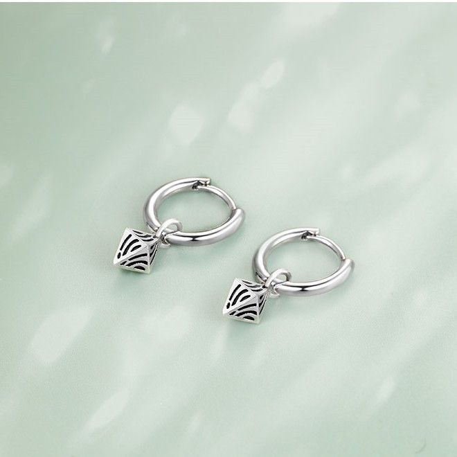 Jewelry × Sterling Silver One pairs Vibe Earrings Gothic Punk Chrome Jewelry Spike Size ONE SIZE - 2 Thumbnail