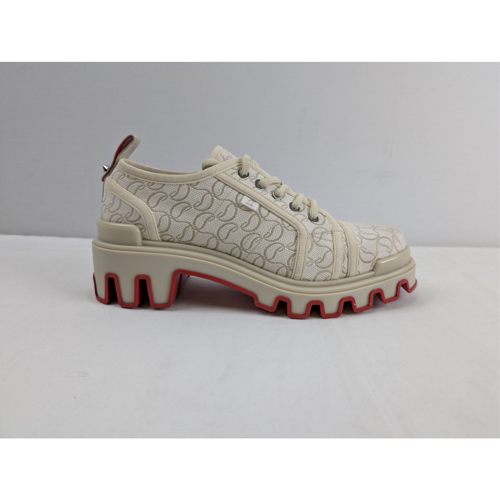 Christian Louboutin o1rshd1 Panamic Dune jacquard-logo Derby shoe Boots natural Size US 12 / EU 45 - 4 Thumbnail