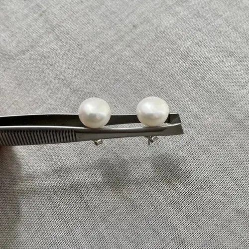 Designer × Jewelry Natural freshwater Pearl earrings silver 925 Size ONE SIZE - 3 Thumbnail