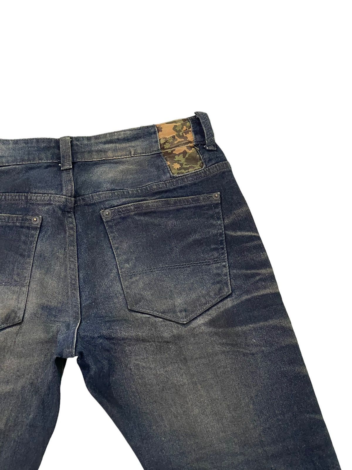 Japanese Brand Flare Jeans Slim AVH Distress Stretch Boot Cut 6🟦4 Size US 30 / EU 46 - 19 Thumbnail