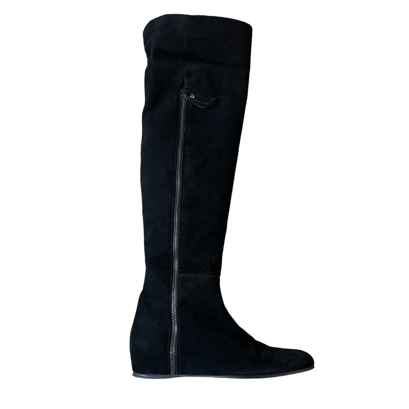 Stuart Weitzman Stuart Weitzman Over the Knee Black Leather Suede Boots 7.5 Size US 7.5 / IT 37.5 - 3 Thumbnail
