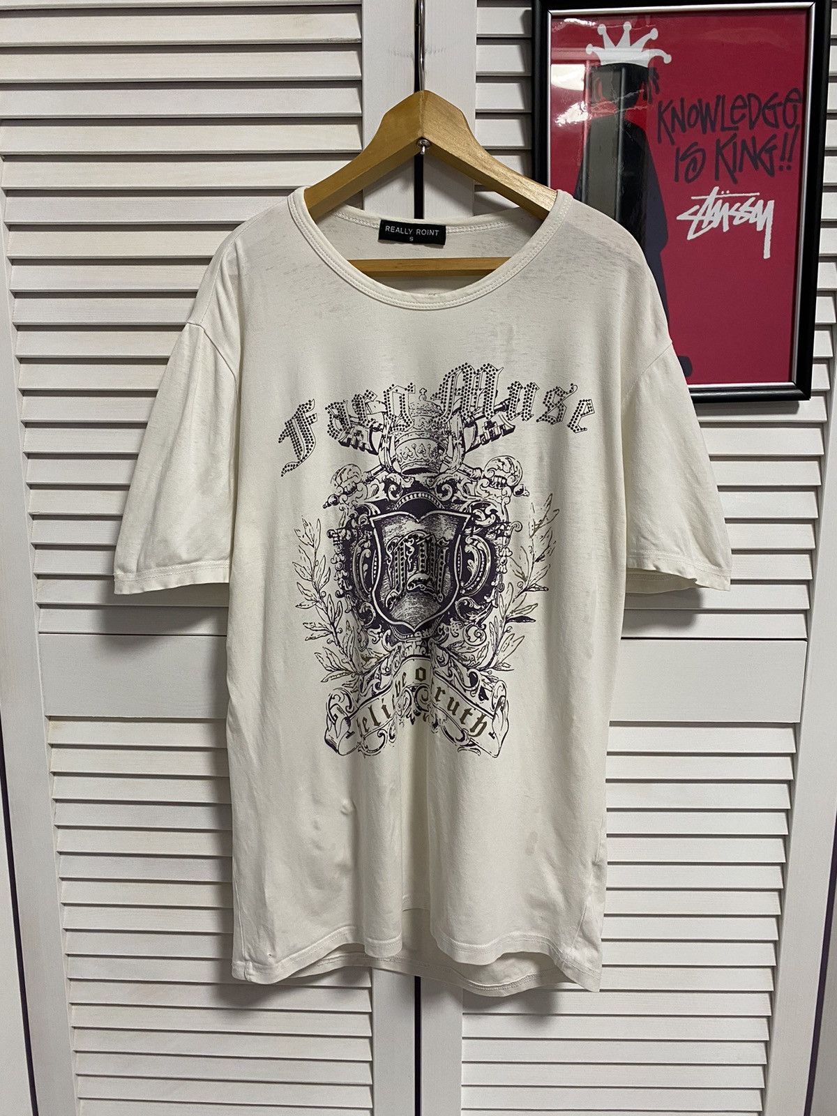 Hysteric Glamour T-Shirt Tee Really Point Masons Rhinestones Ed Hardy Style Size US S / EU 44-46 / 1 - 1 Thumbnail