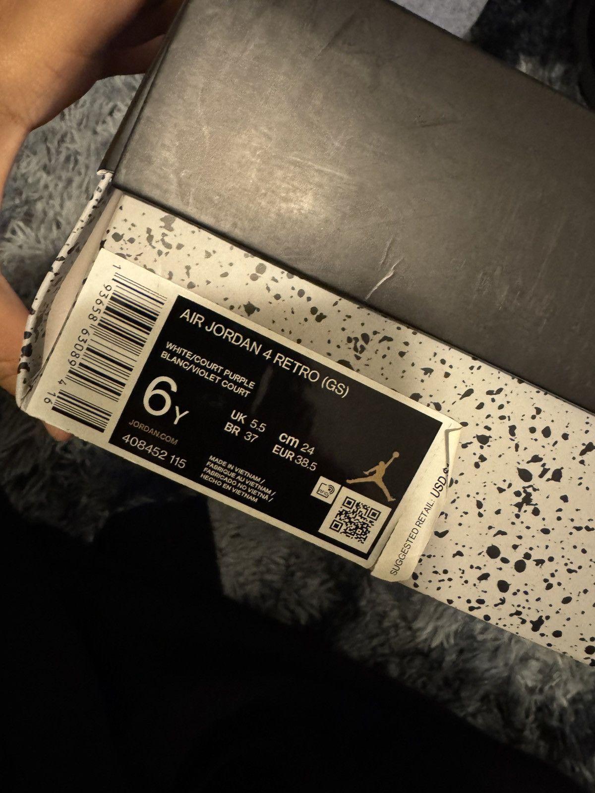 Jordan Brand Air Jordan 4 Retro GS Metallic purple Size US 7.5 / IT 37.5 - 3 Thumbnail