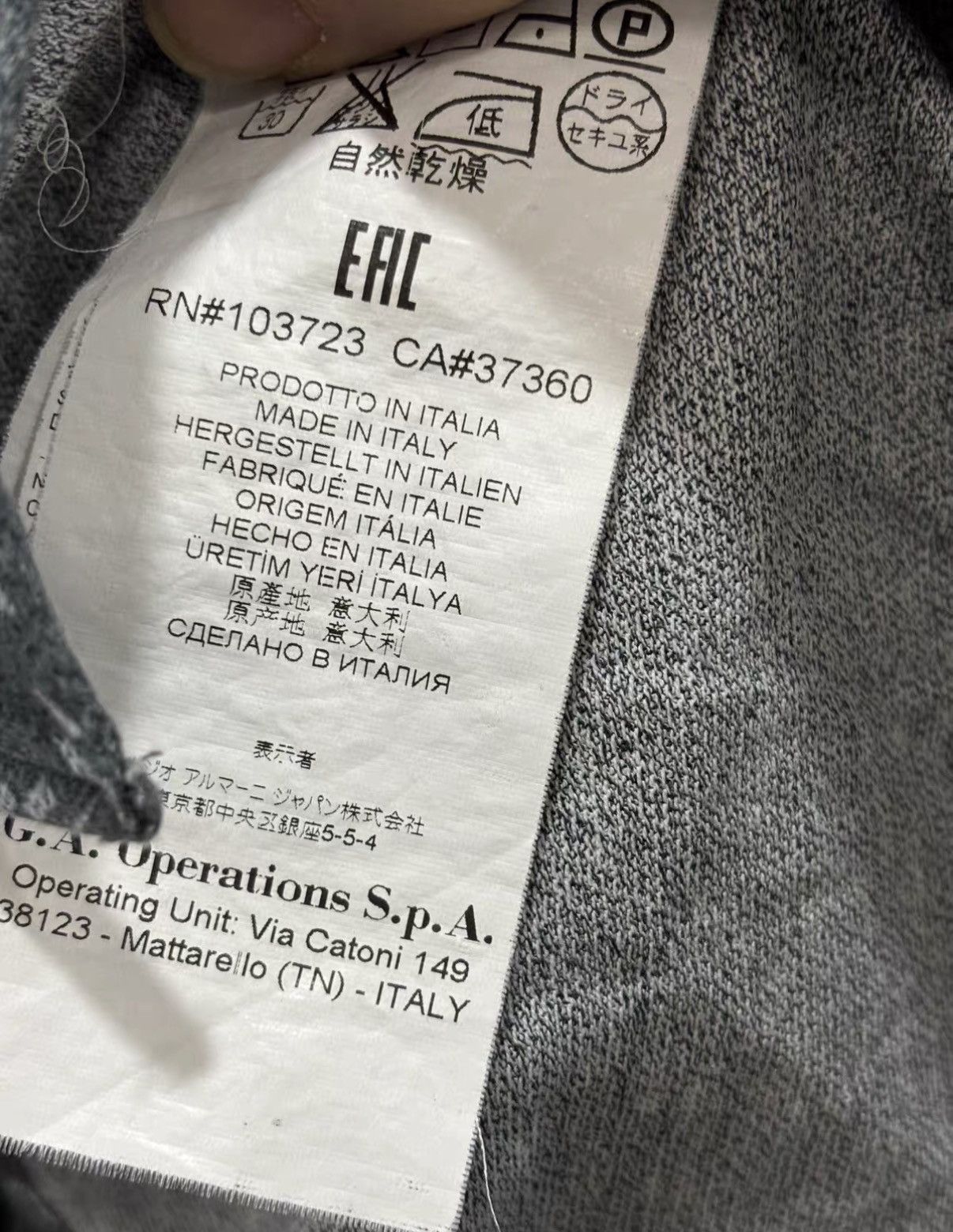 Giorgio Armani Giorgio Armani Mainline Custom Edition Long Sleeve Shirt J2 Size US XL / EU 56 / 4 - 5 Thumbnail